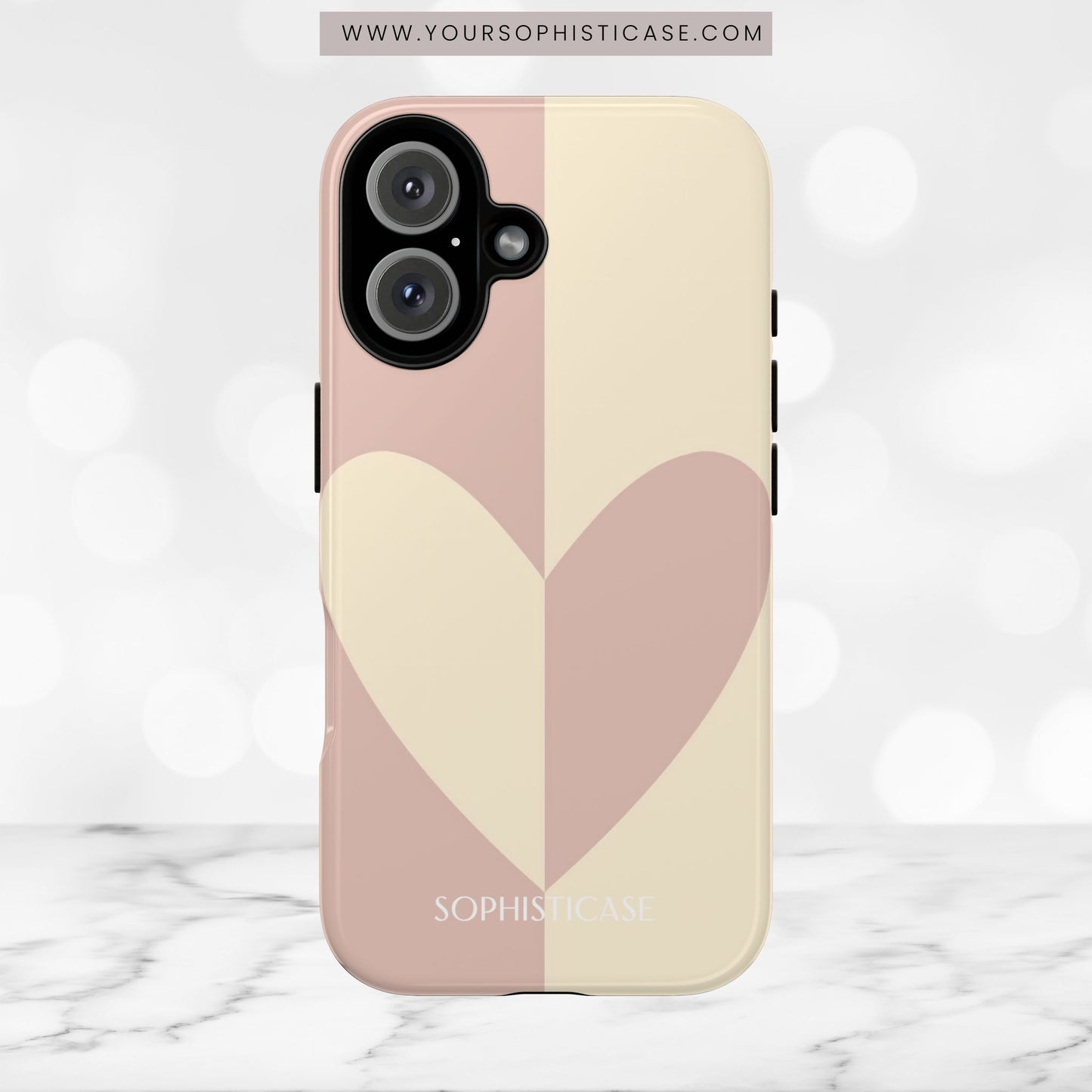 Be Mine in Brown and Beige - iPhone Case