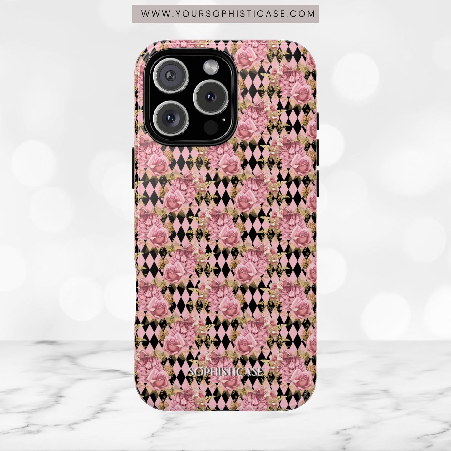 Rose Diamond Romance in Isolde - iPhone Case