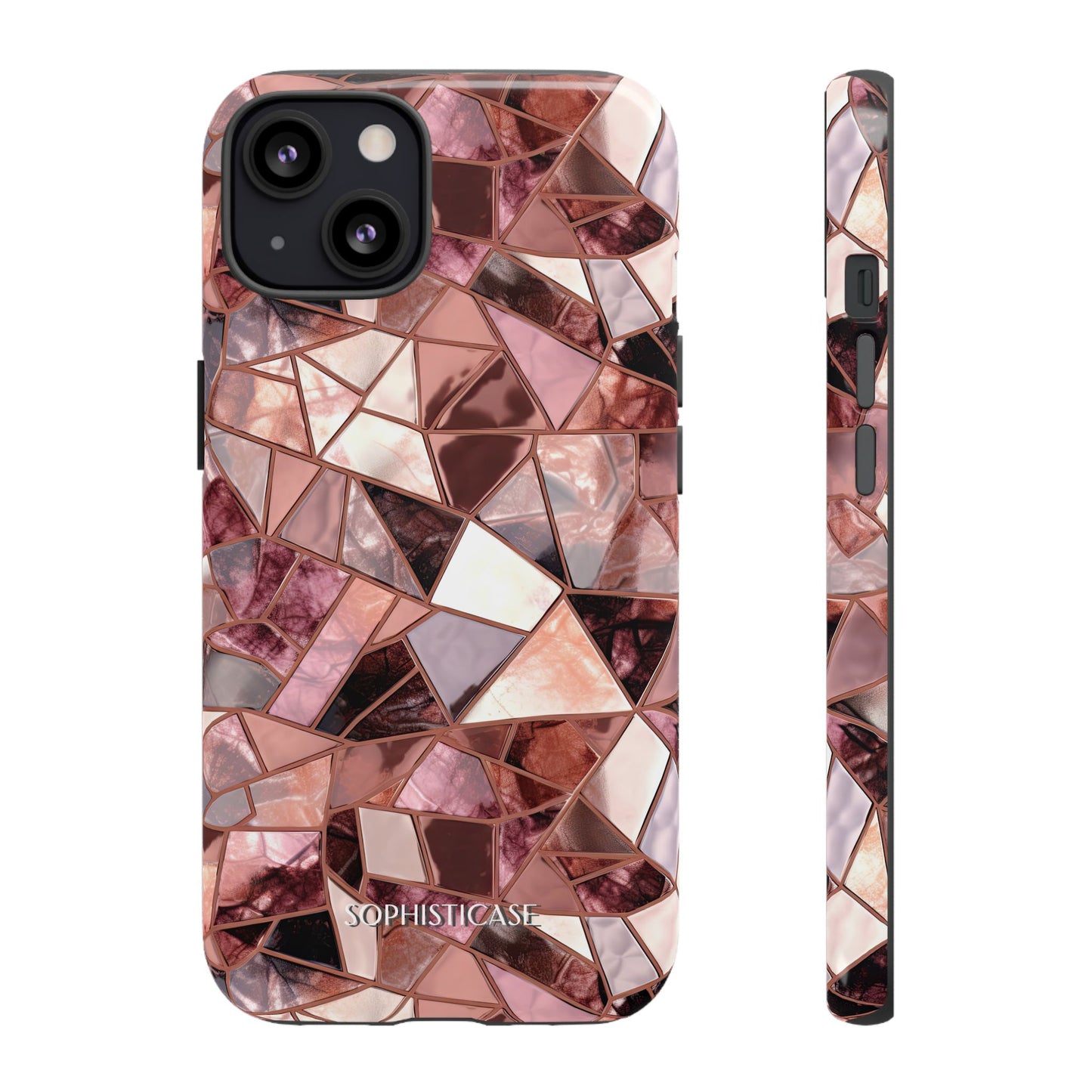 Rose' Runway in Merlot Mosaic - Tough Phone Case