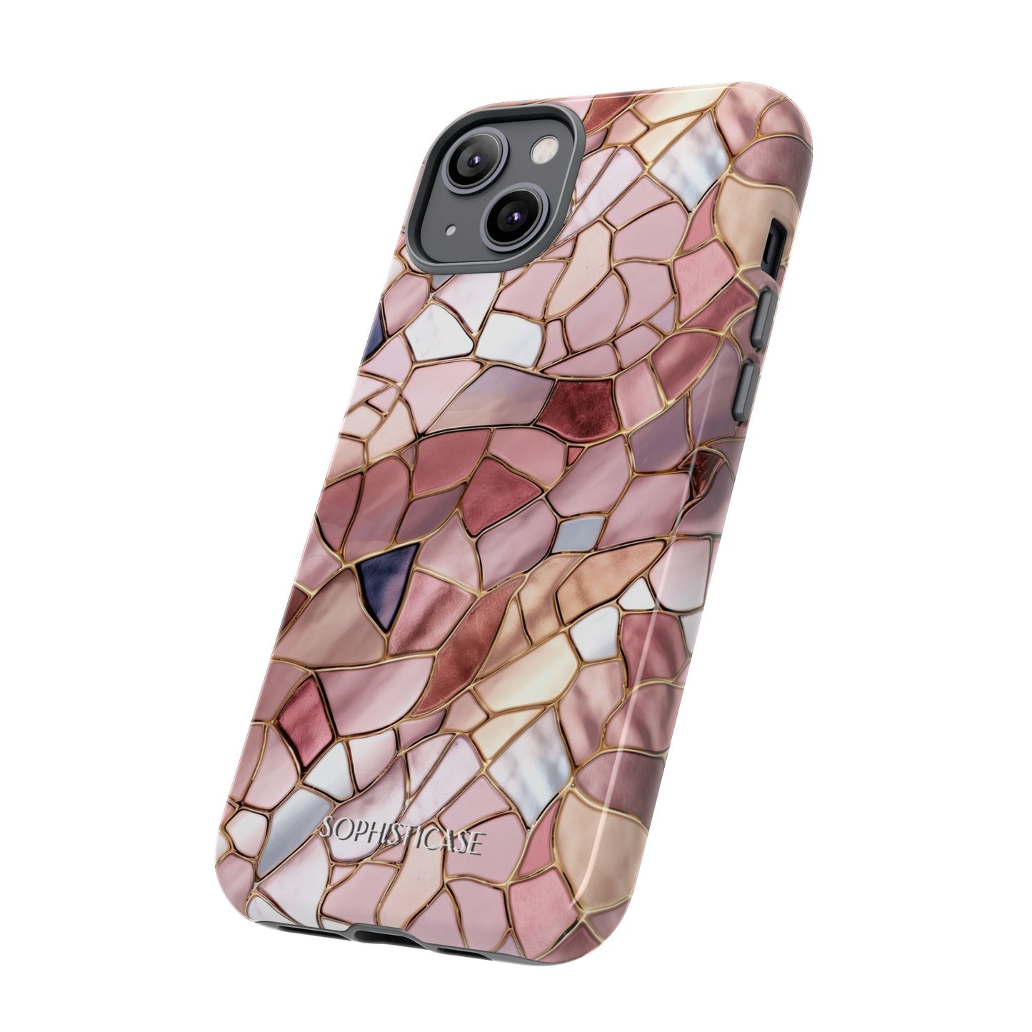 Rose' Runway in Pink Mosaic - Tough Phone Case
