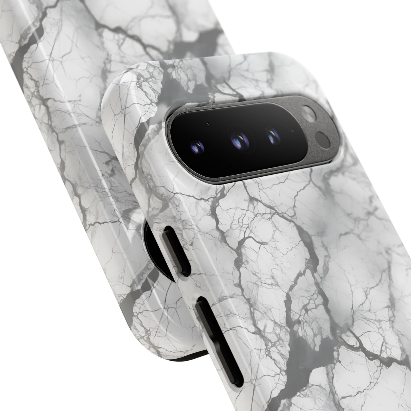 Marble Opulence in Charcoal Grey - Tough Phone Case
