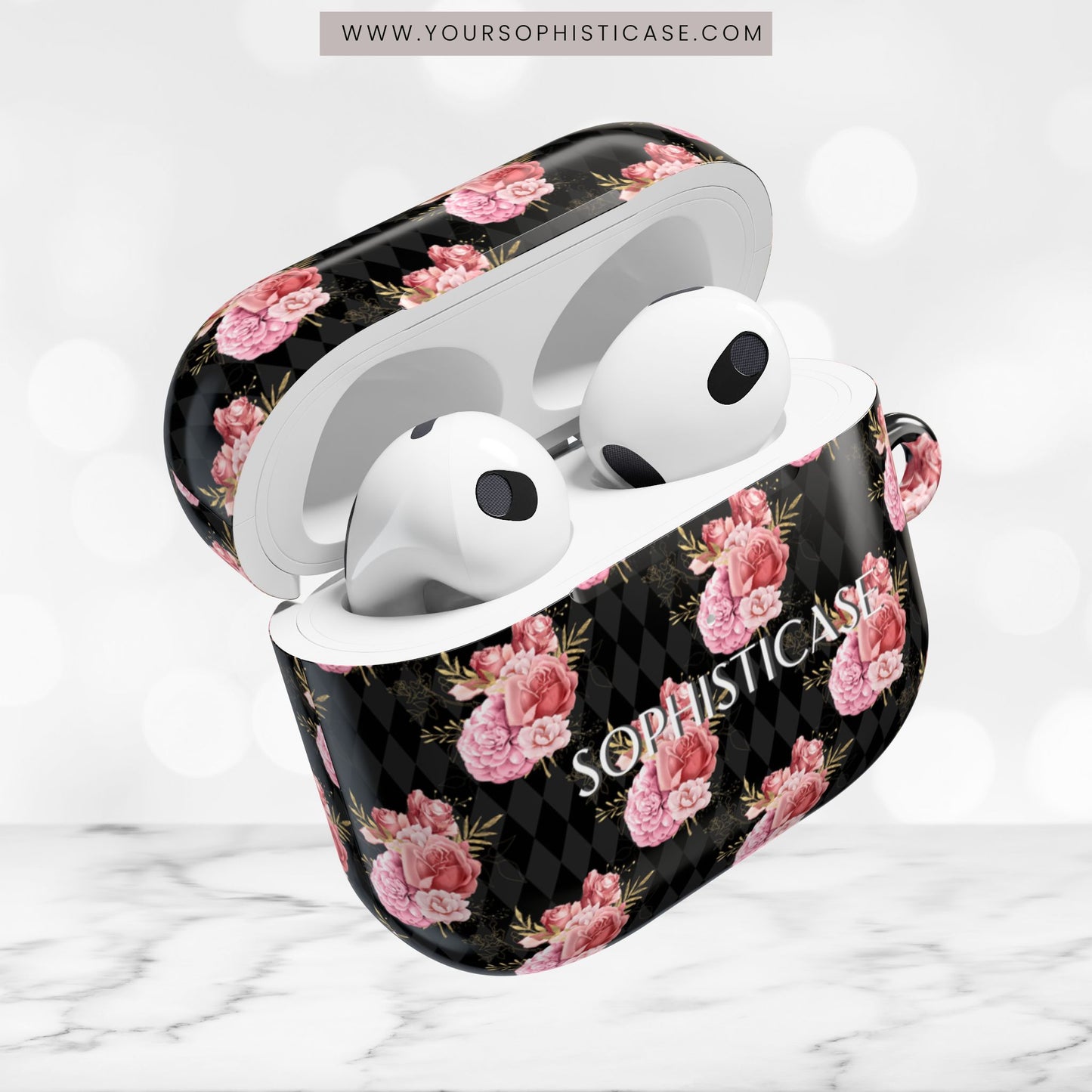 AirPod Cases - Rose Diamond Romance in Vivienne