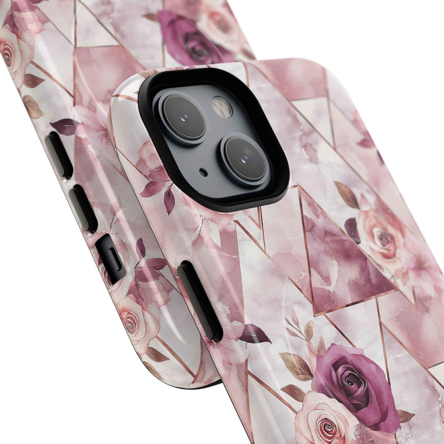 Royal Floral in Plum Chevron - iPhone Magsafe Case