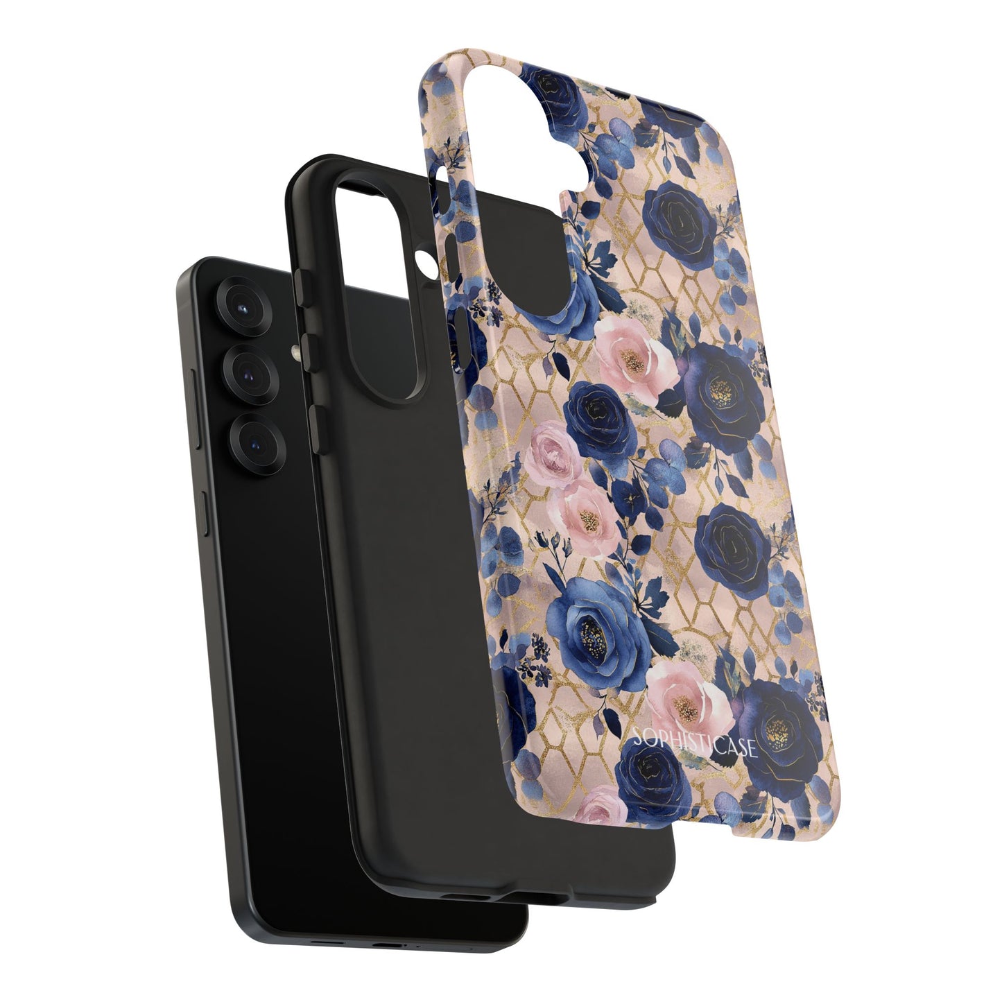 Royal Floral in Navy Blush - Tough Phone Case
