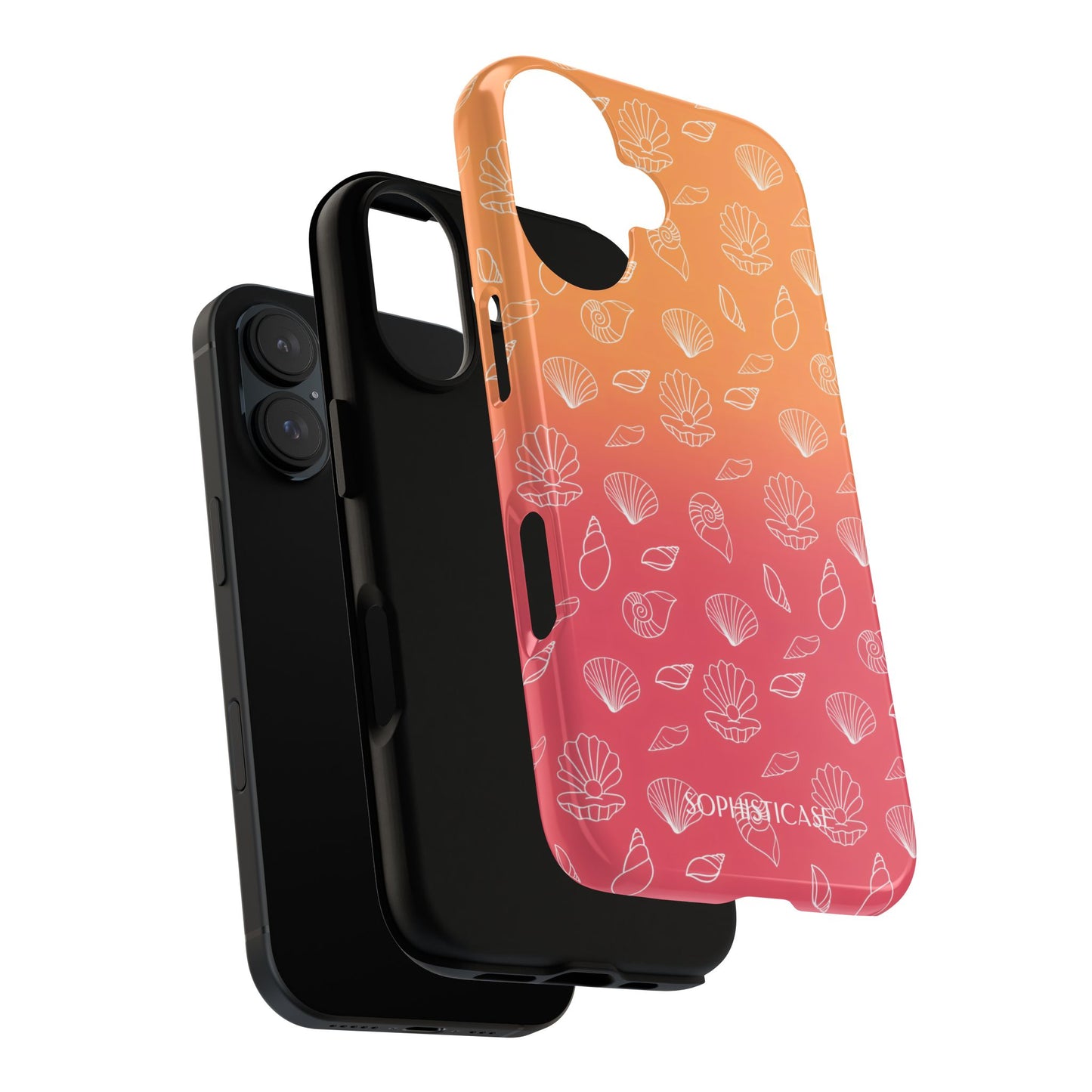 Seashell Society in Sunset Orange - iPhone Case