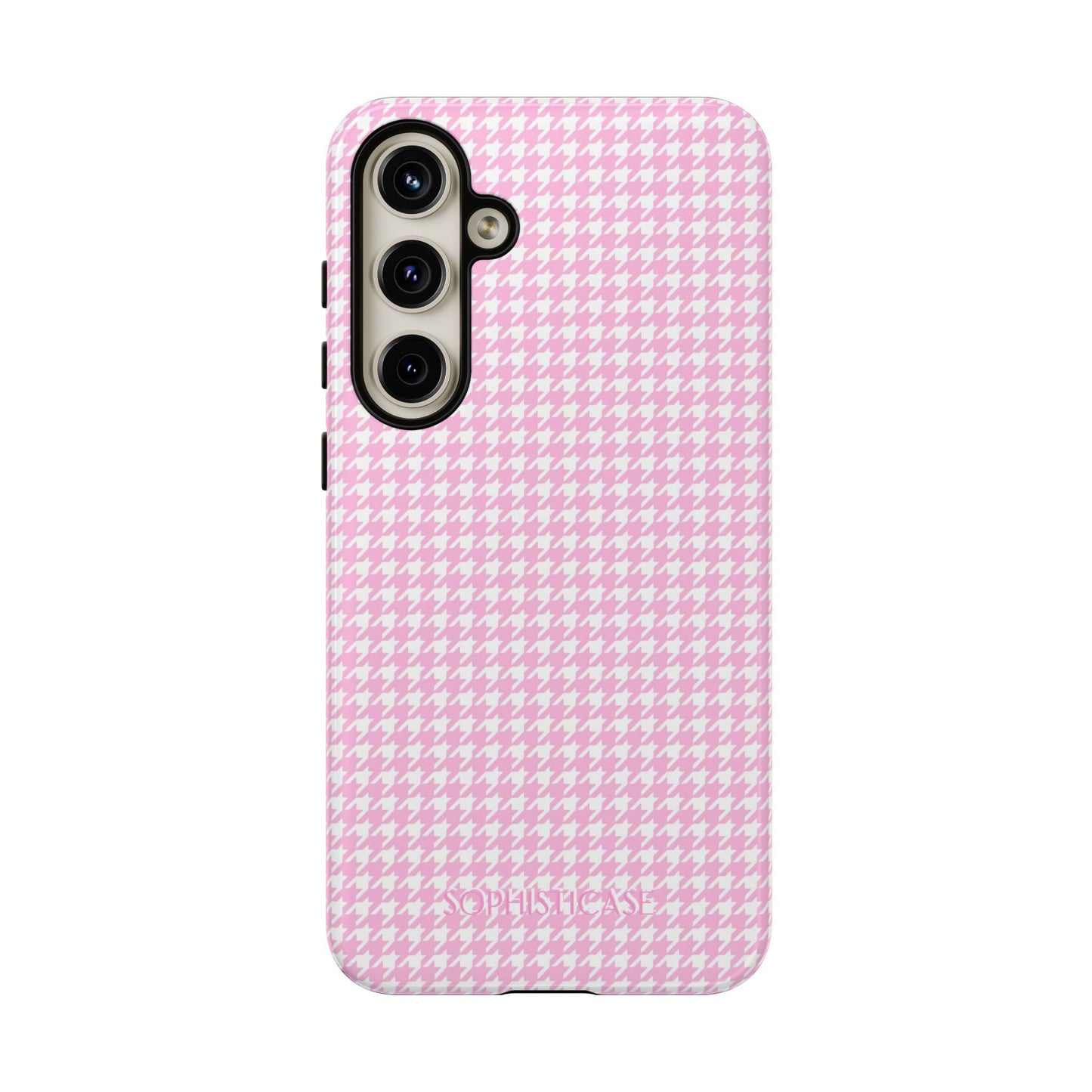 Houndstooth in Pink - Protective Phone Case for Samsung Galaxy