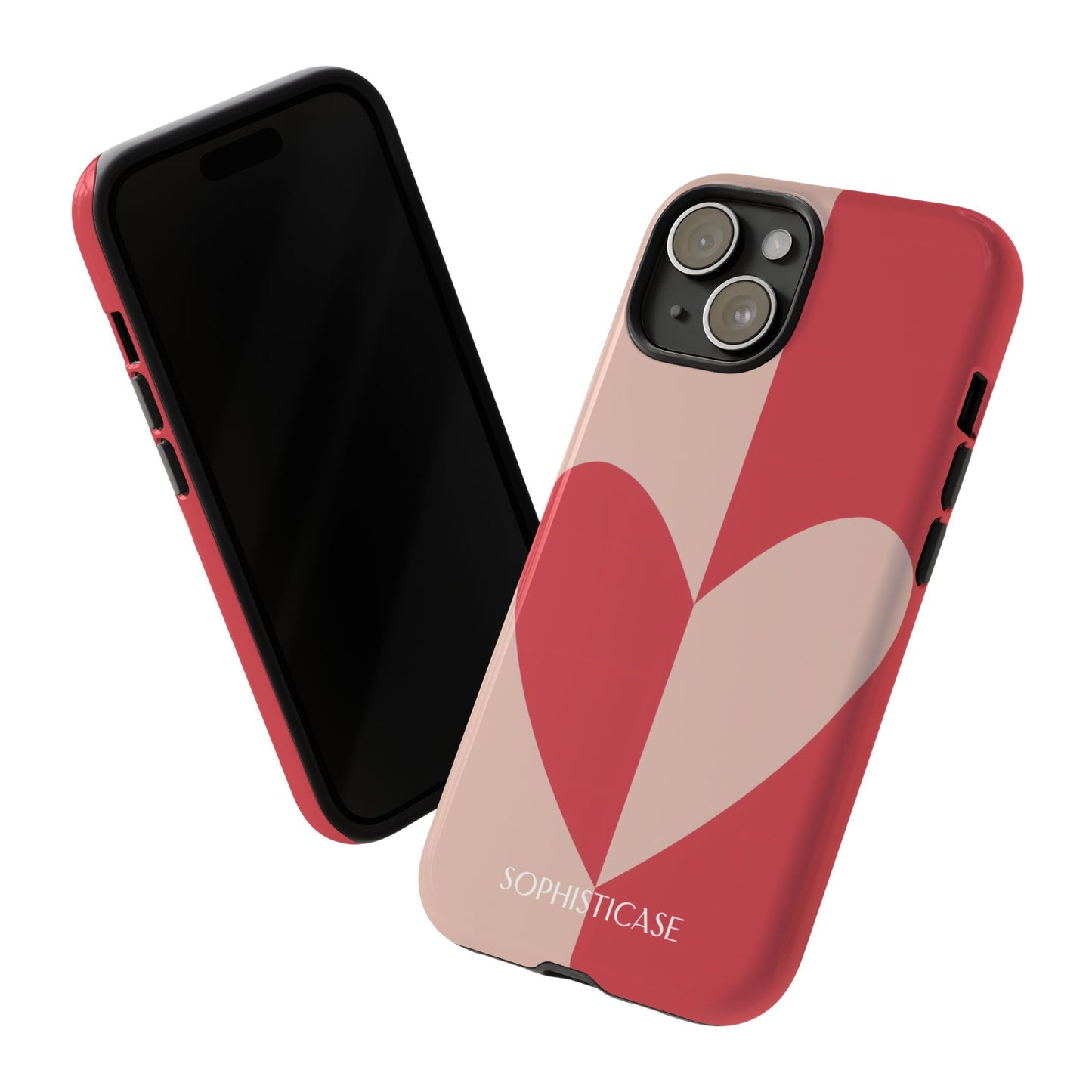 Be Mine in Red and Brown - iPhone Case