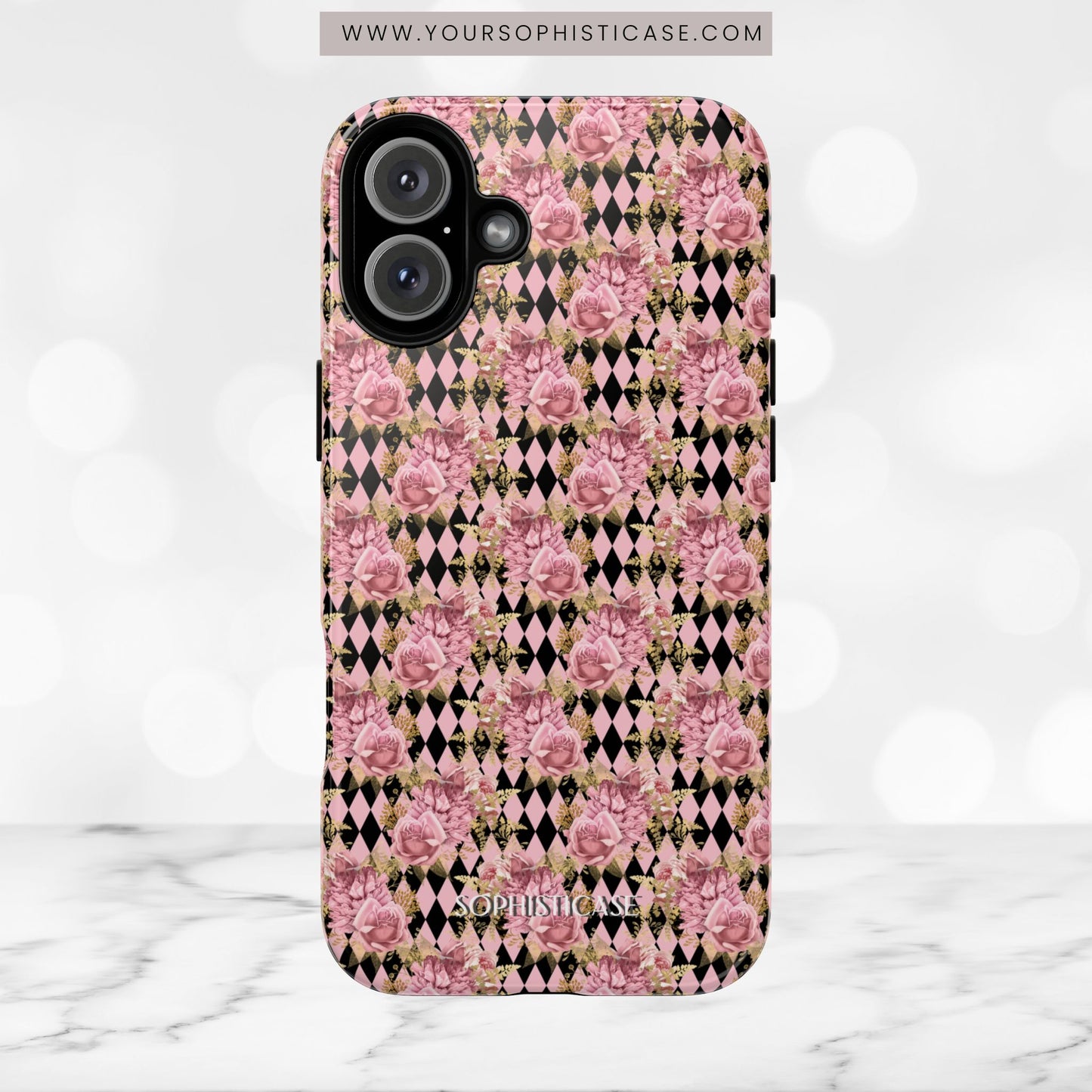 Rose Diamond Romance in Isolde - iPhone Case