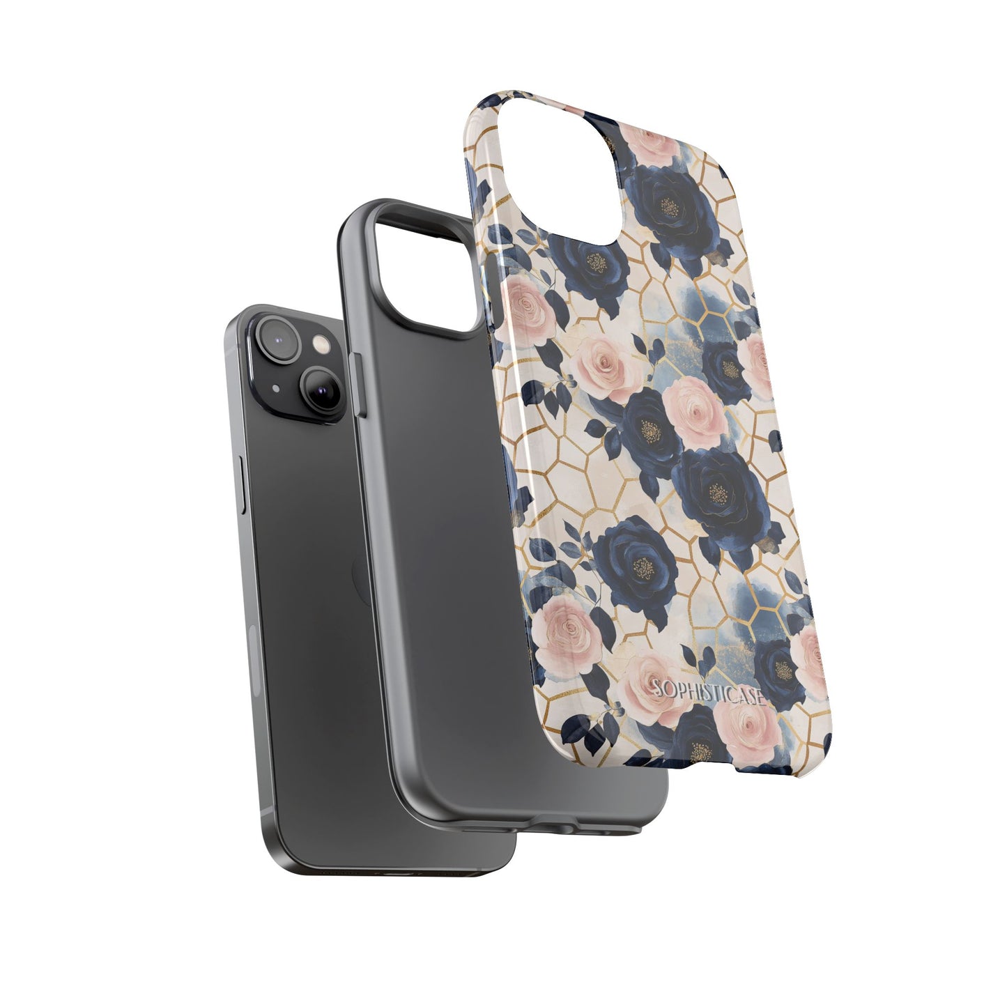 Royal Floral in Navy Hive - Tough Phone Case