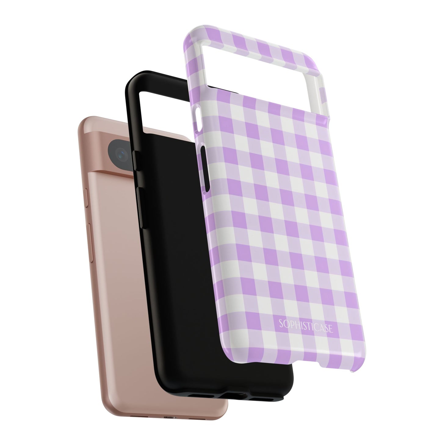 Gingham in Purple - Tough Phone Case