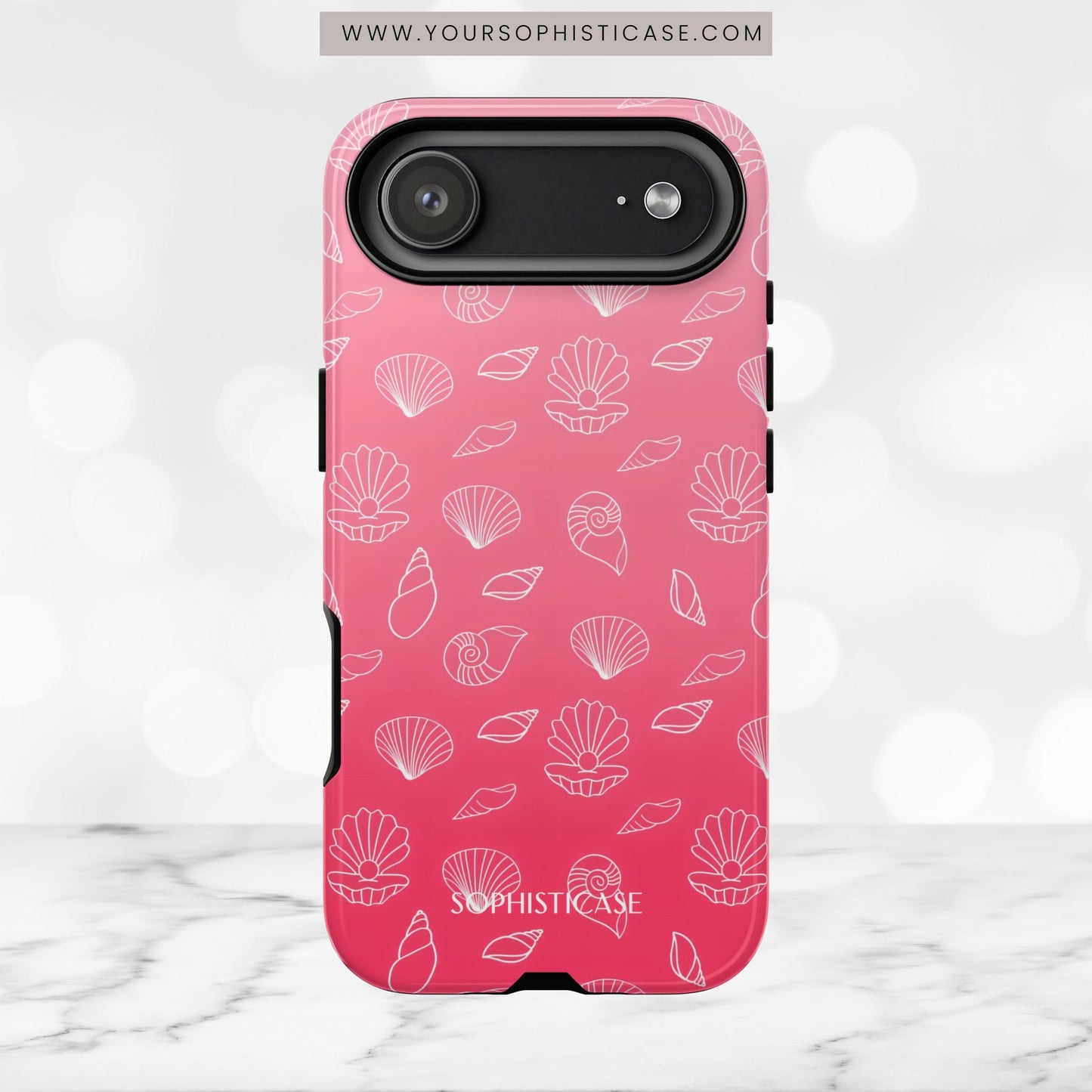 Seashell Society in Sunset Pink - iPhone Case