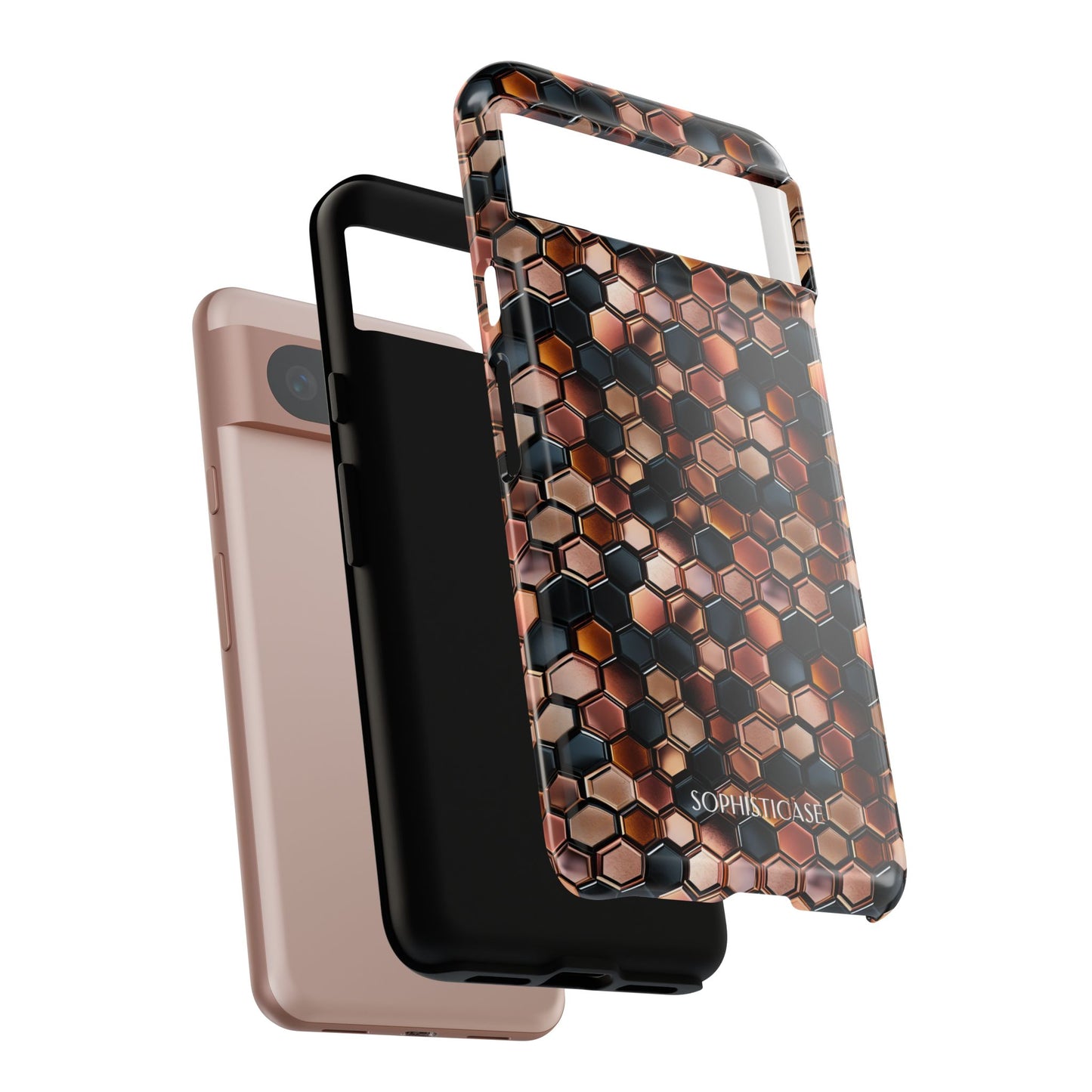 Rose' Runway in Honeycomb Mosaic - Tough Phone Case