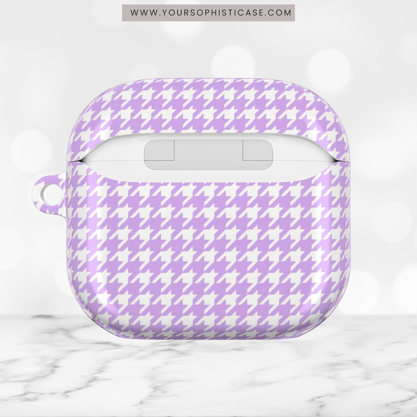 AirPod Cases - Houndstooth in Pastel Purple