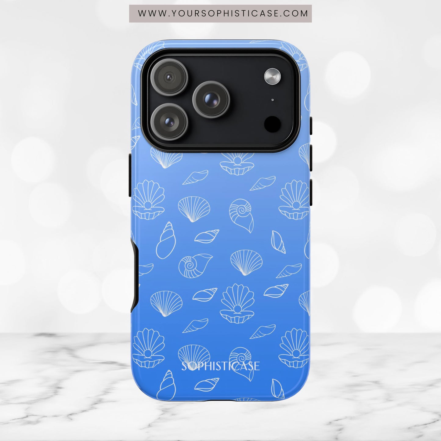 Seashell Society in Ocean Blue - iPhone Case