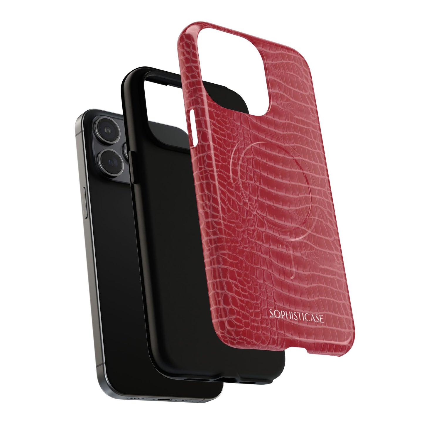 Luxe Leather in Cherry Red - Magsafe Case