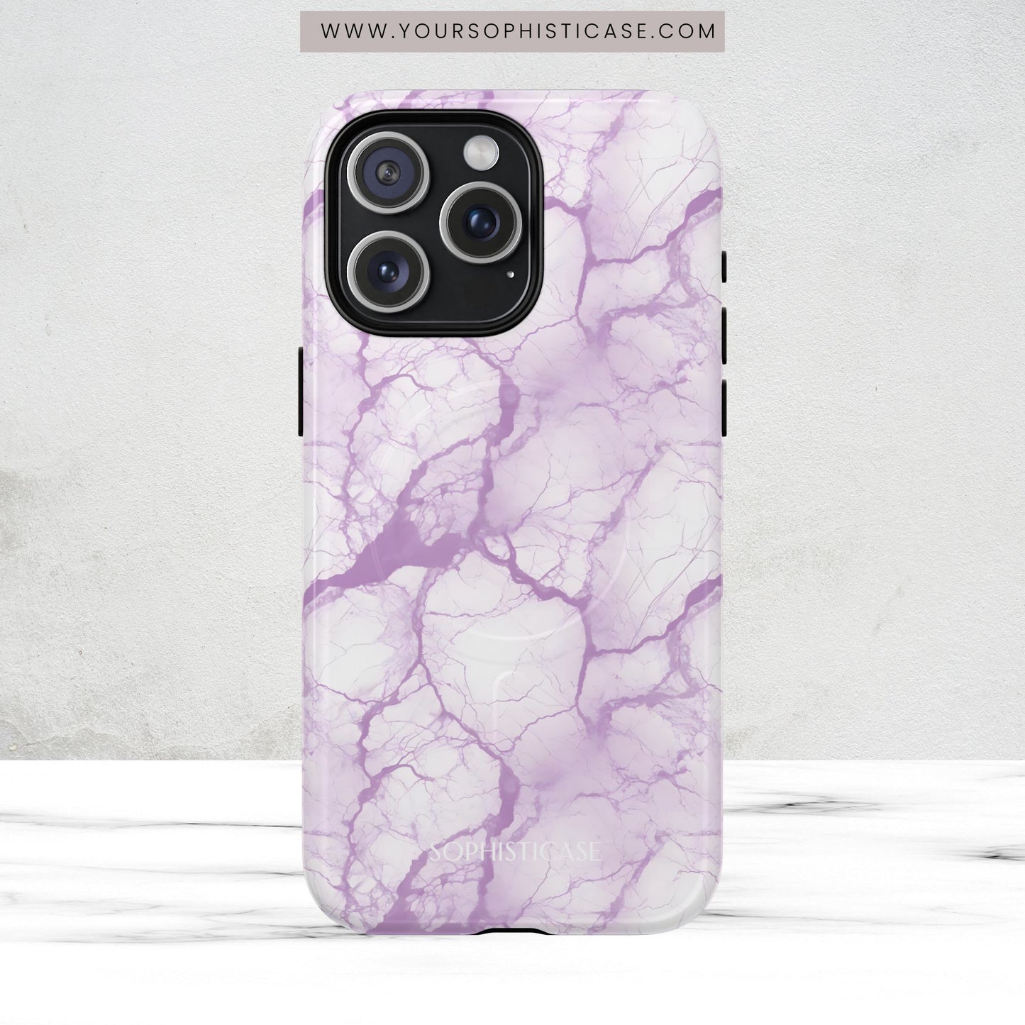 Marble Opulence in Purple - Magsafe Case