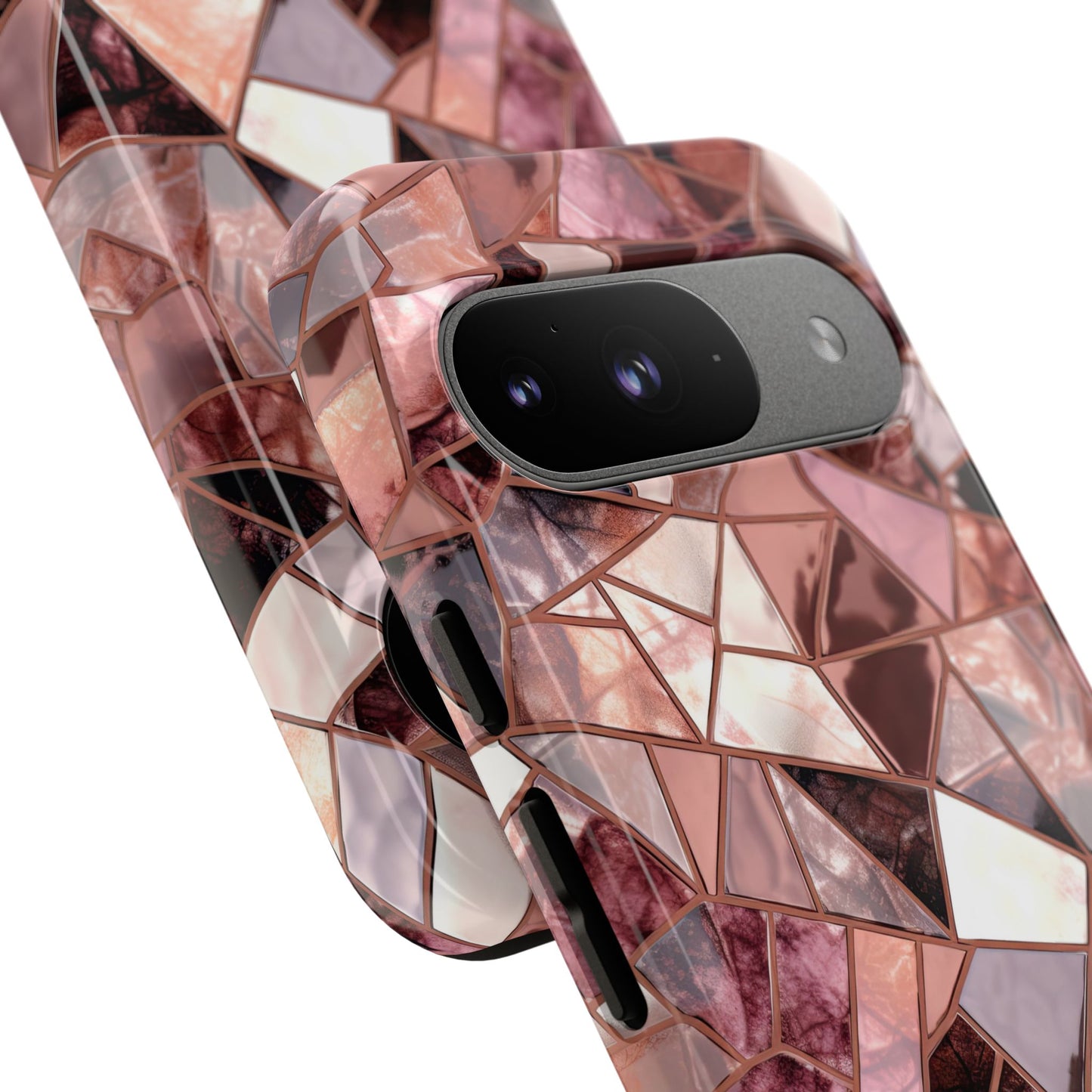 Rose' Runway in Merlot Mosaic - Tough Phone Case