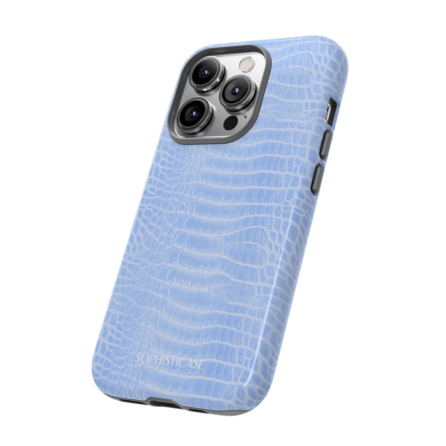 Luxe Leather in Blue - iPhone Case