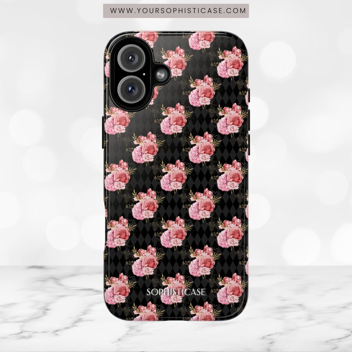Rose Diamond Romance in Vivienne - iPhone Case