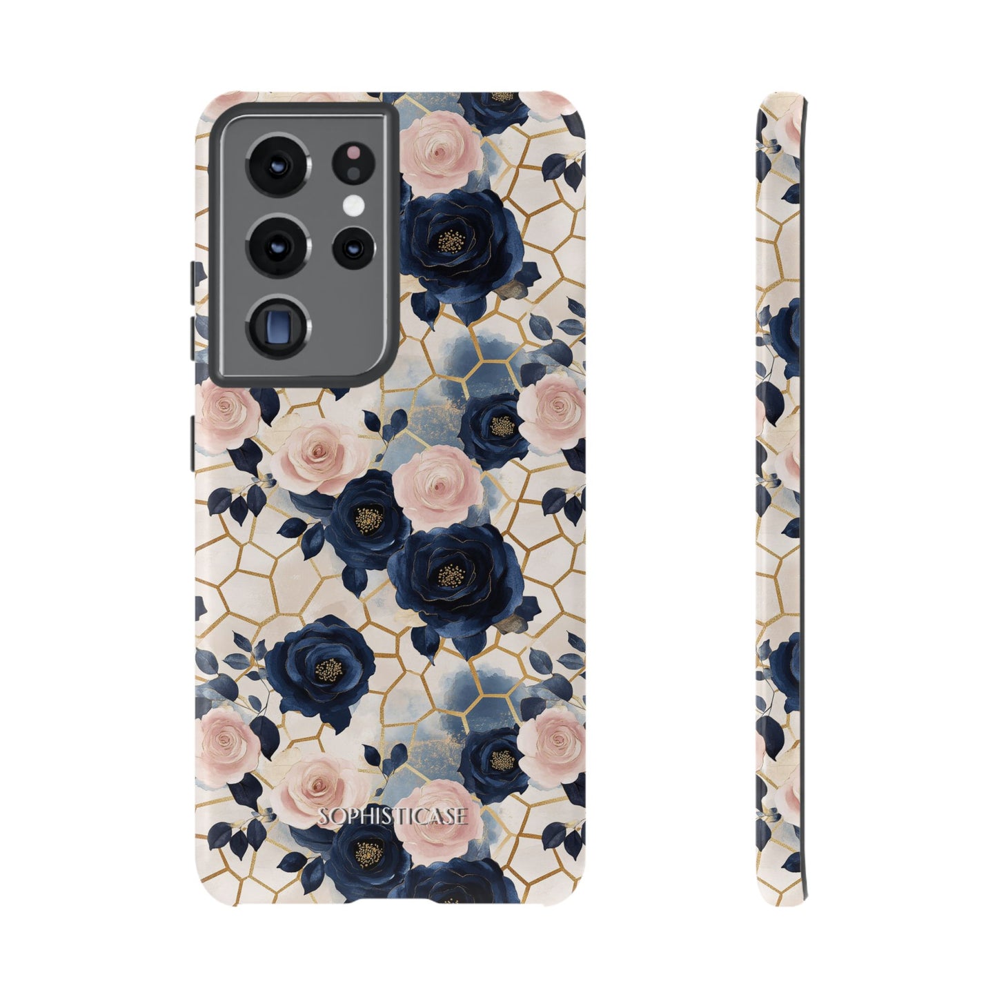 Royal Floral in Navy Hive - Tough Phone Case