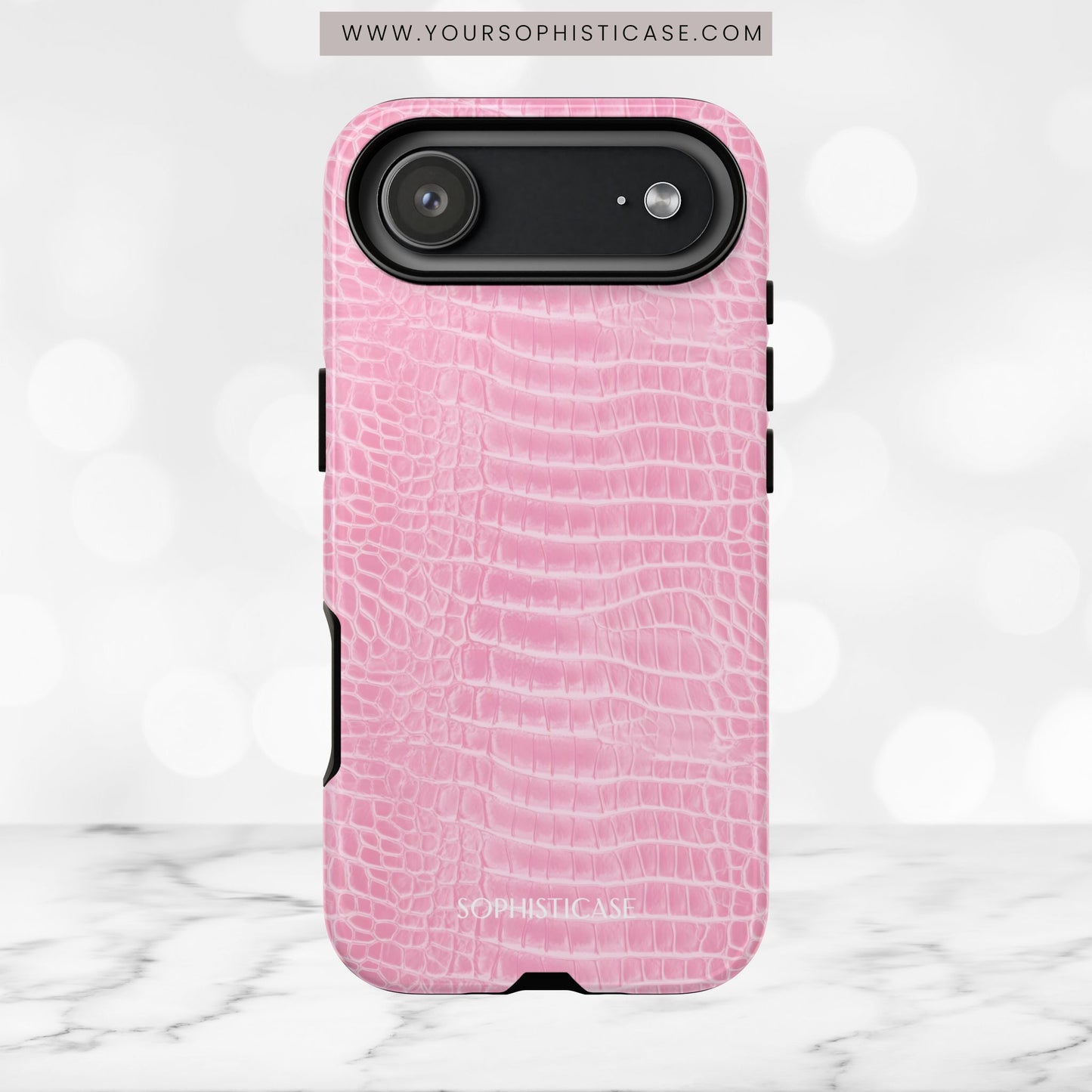 Luxe Leather in Pink - iPhone Case