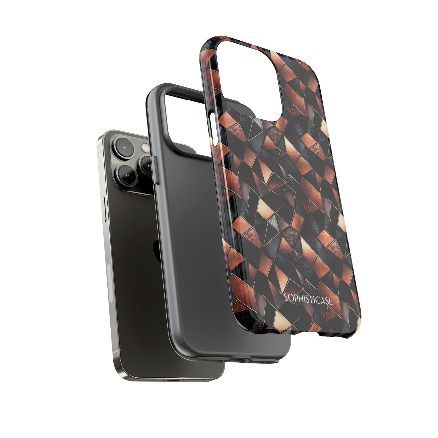 Rose' Runway in Noir Mosaic - Tough Phone Case