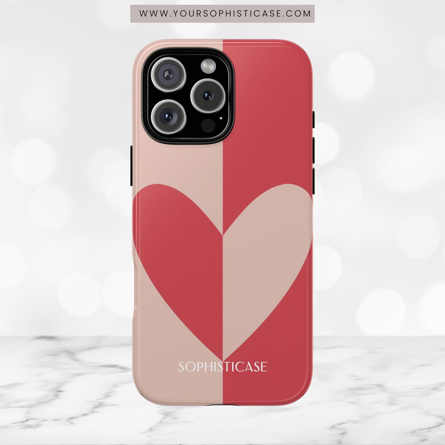 Be Mine in Red and Brown - iPhone Case