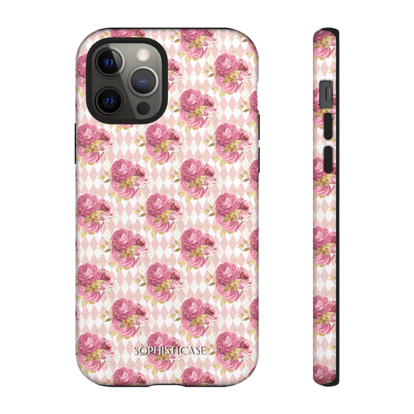 Rose Diamond Romance in Sienna - iPhone Case