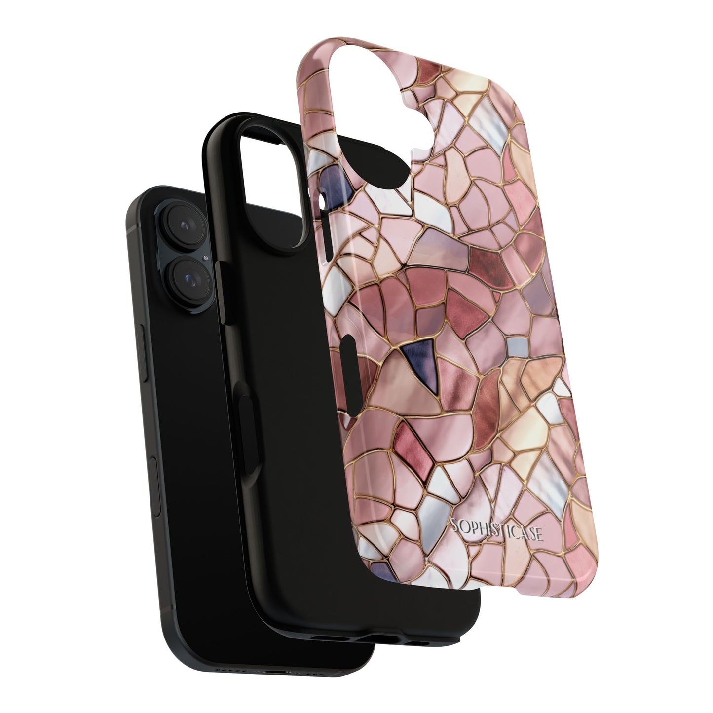 Rose' Runway in Pink Mosaic - Tough Phone Case