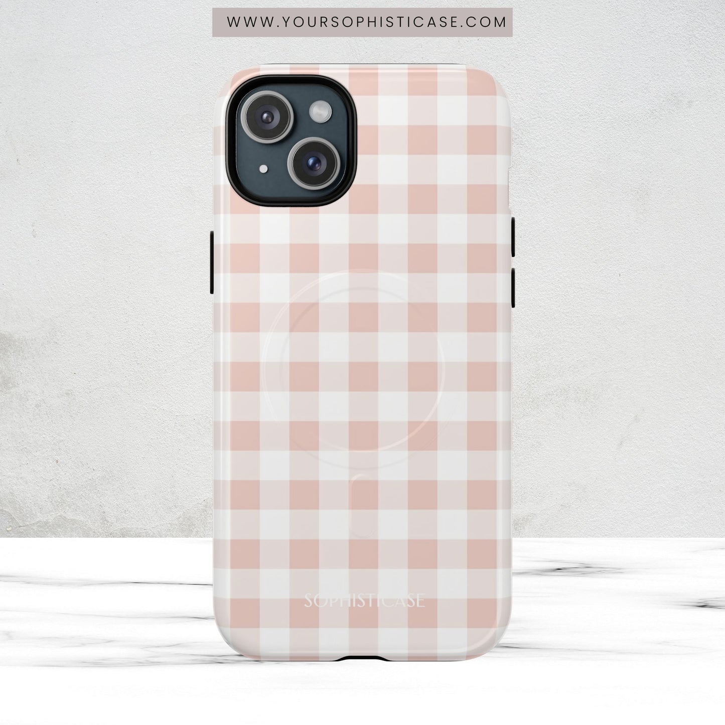 Gingham in Neutral Beige - Magsafe Case