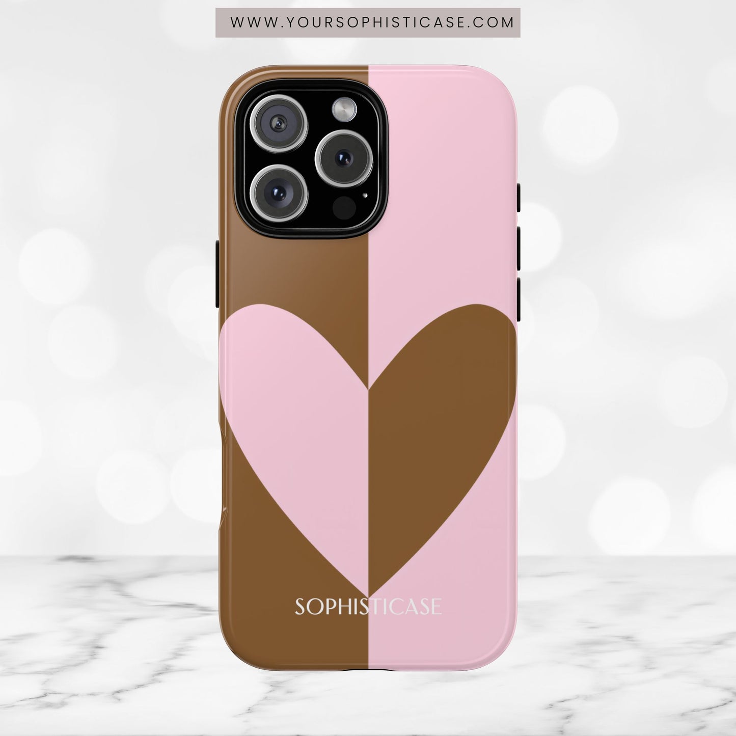 Be Mine in Pink and Brown - iPhone Case