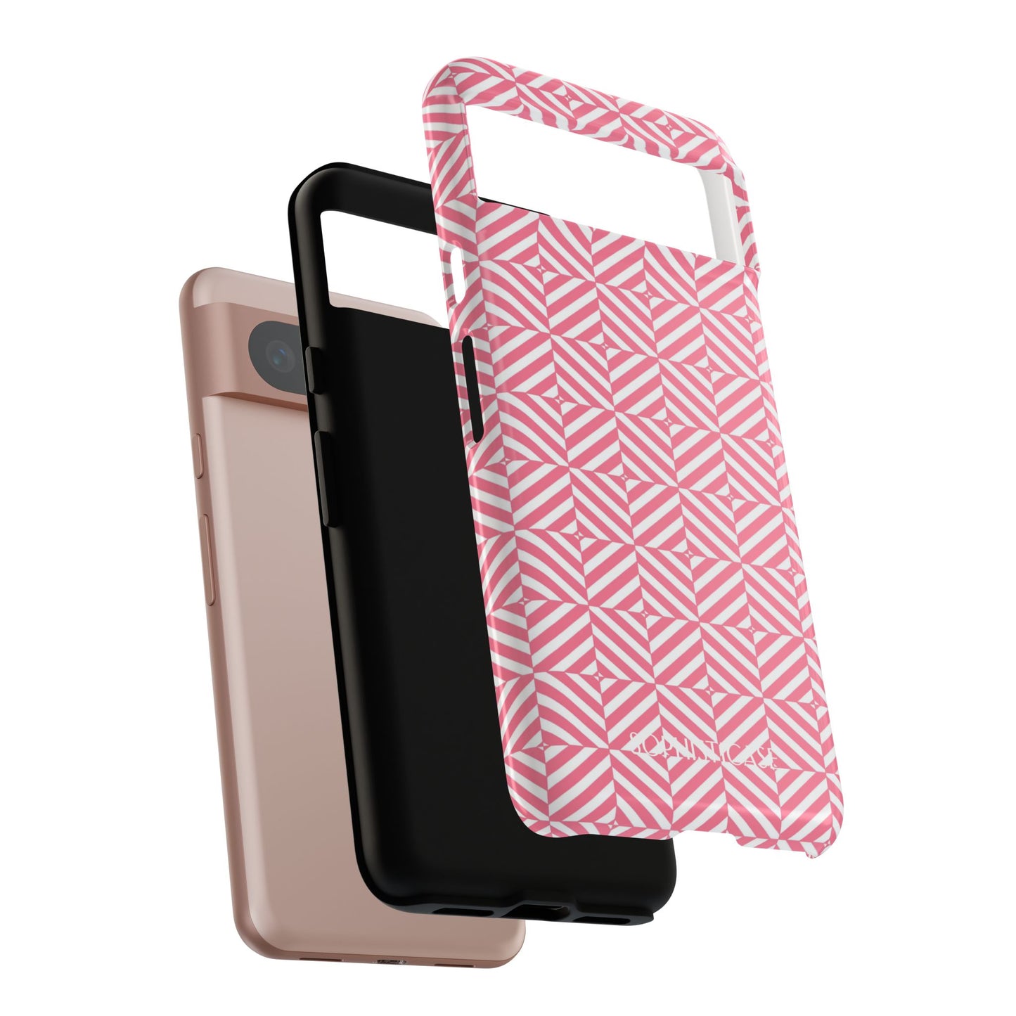 Illusions in Salmon - Tough Phone Case for Google Pixel