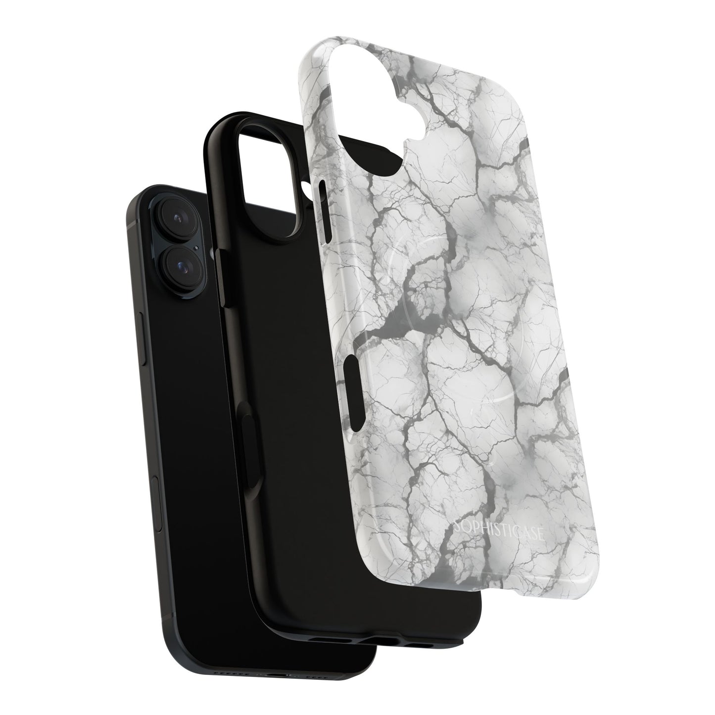 Marble Opulence in Charcoal Grey - Magsafe Case