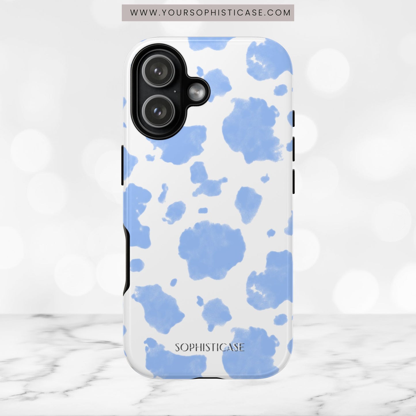Holy Cow in Blue - iPhone Case