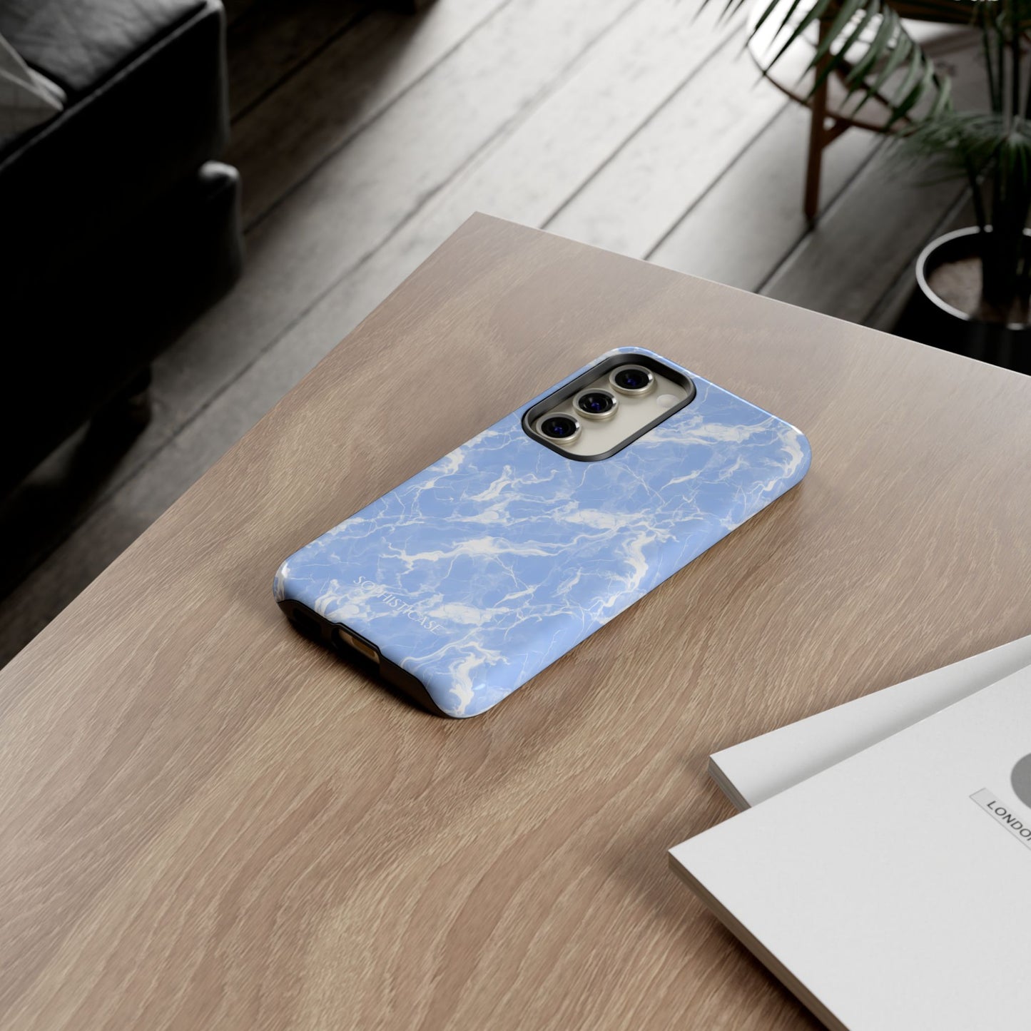 Marble Crush in Blue - Tough Phone Case