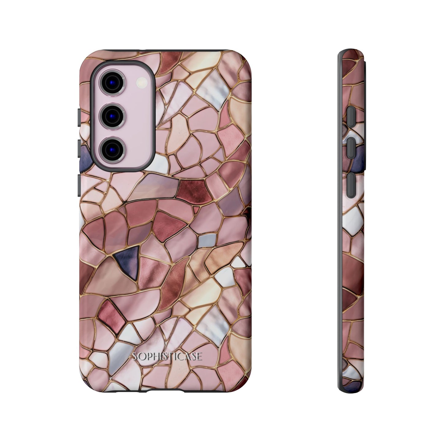 Rose' Runway in Pink Mosaic - Tough Phone Case