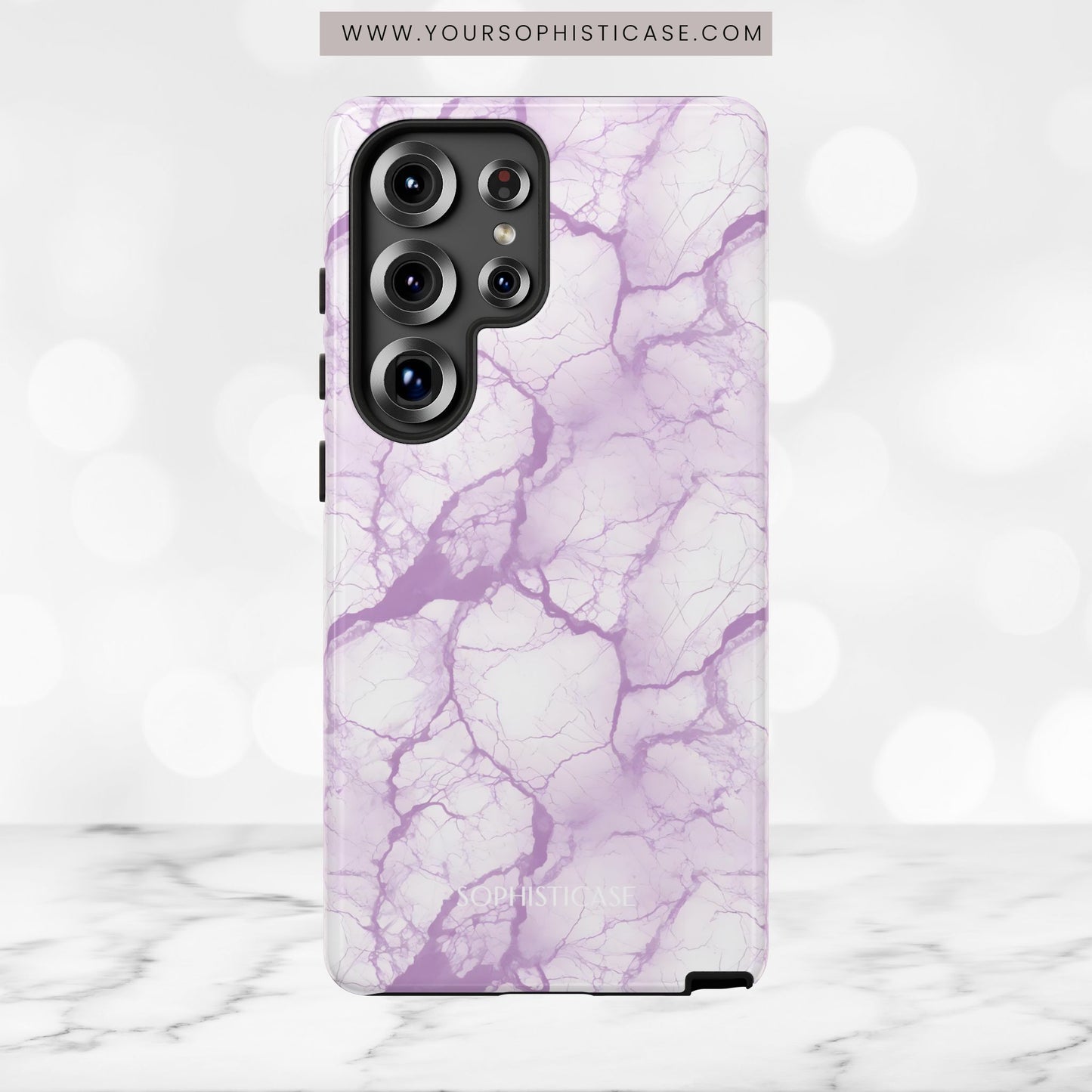 Marble Opulence in Purple - Tough Phone Case