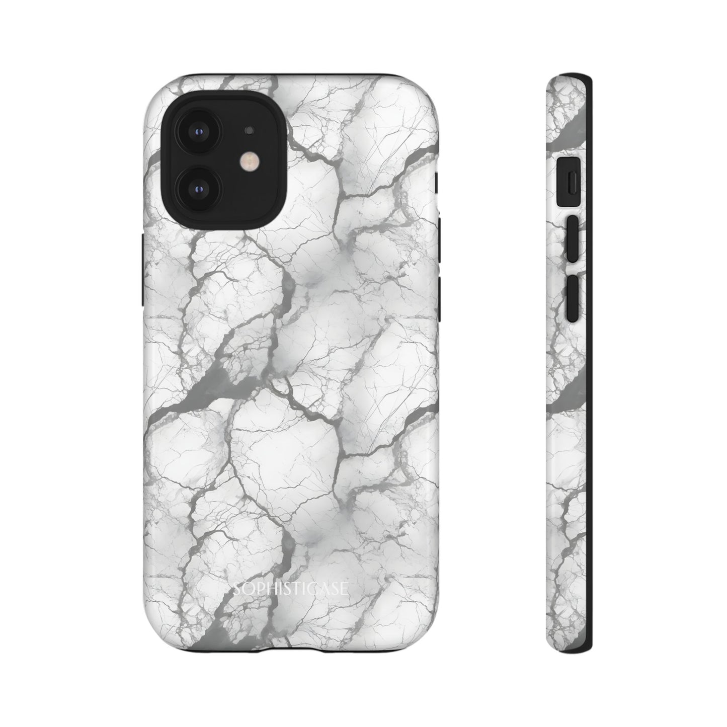 Marble Opulence in Charcoal Grey - iPhone Case