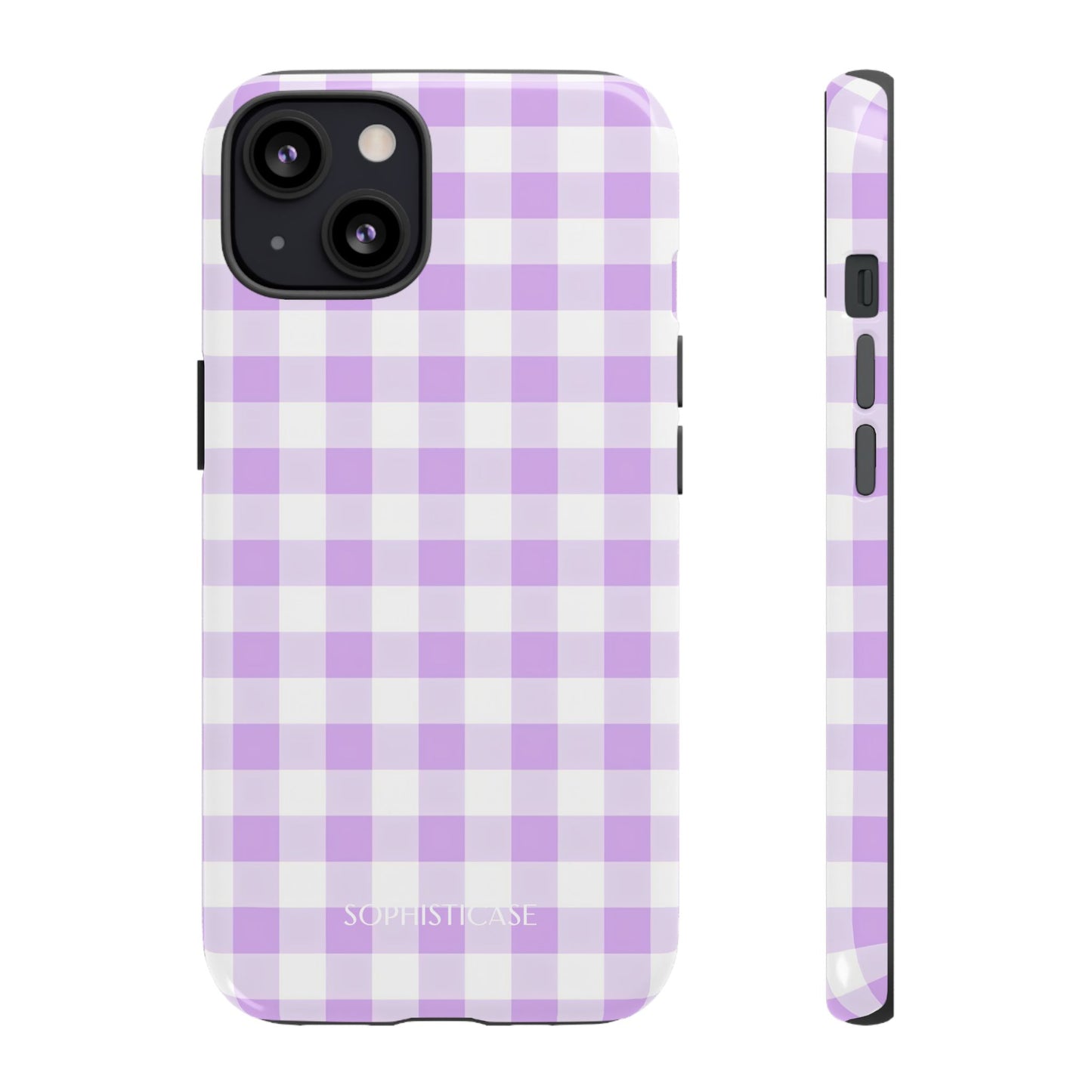 Gingham in Purple - Tough Phone Case