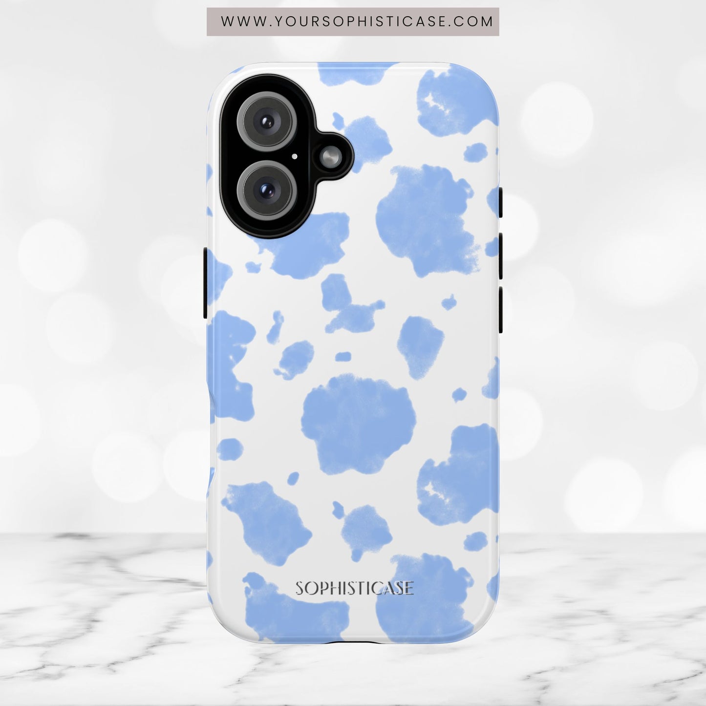 Holy Cow in Blue - iPhone Case