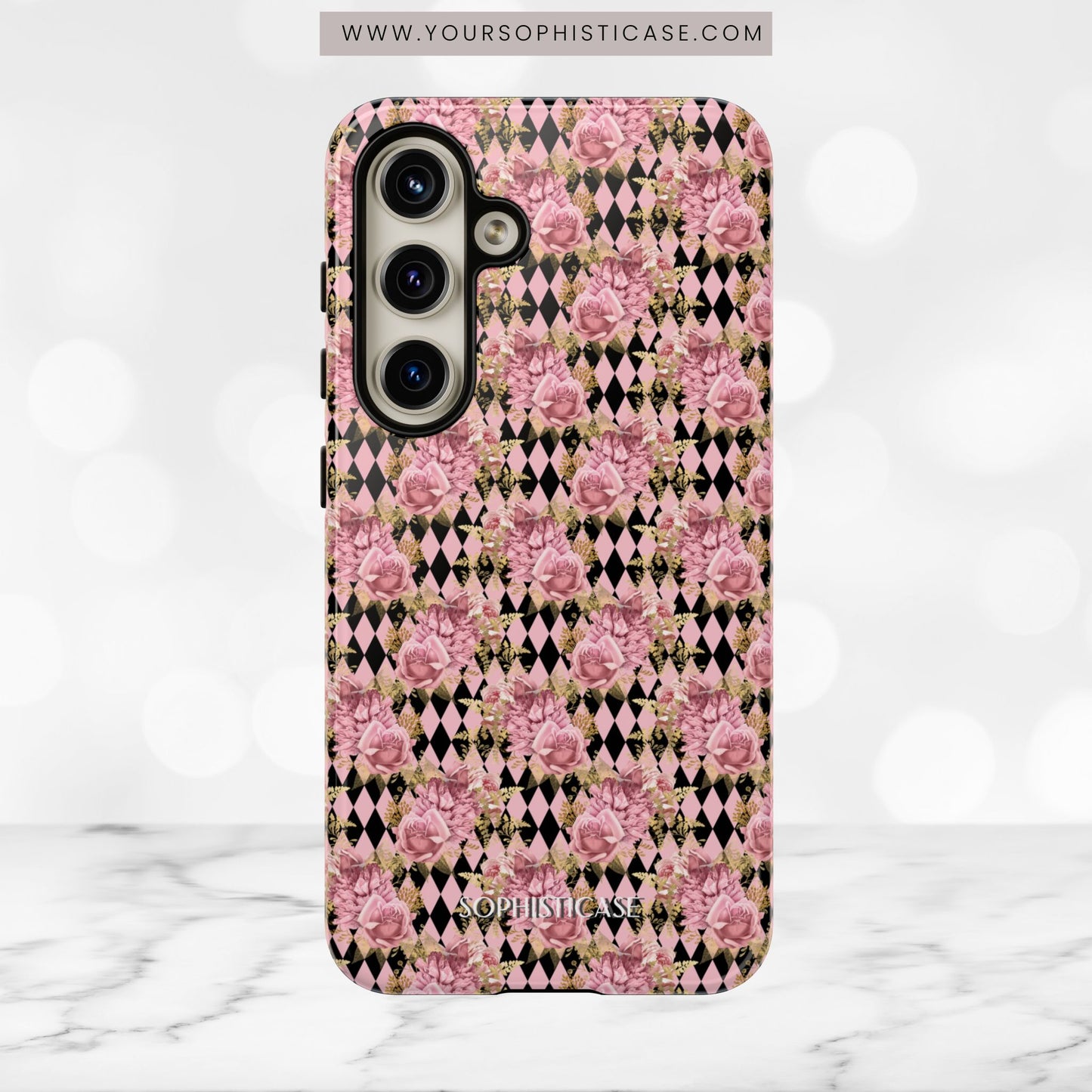 Rose Diamond Romance in Isolde - Tough Phone Case