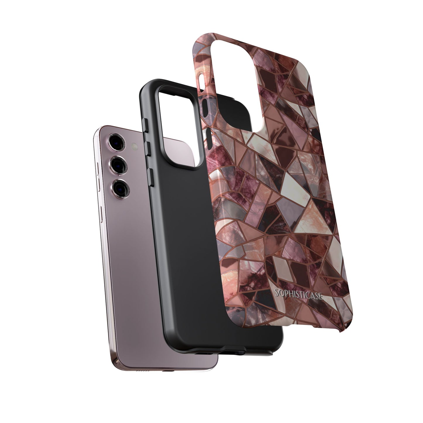 Rose' Runway in Merlot Mosaic - Tough Phone Case