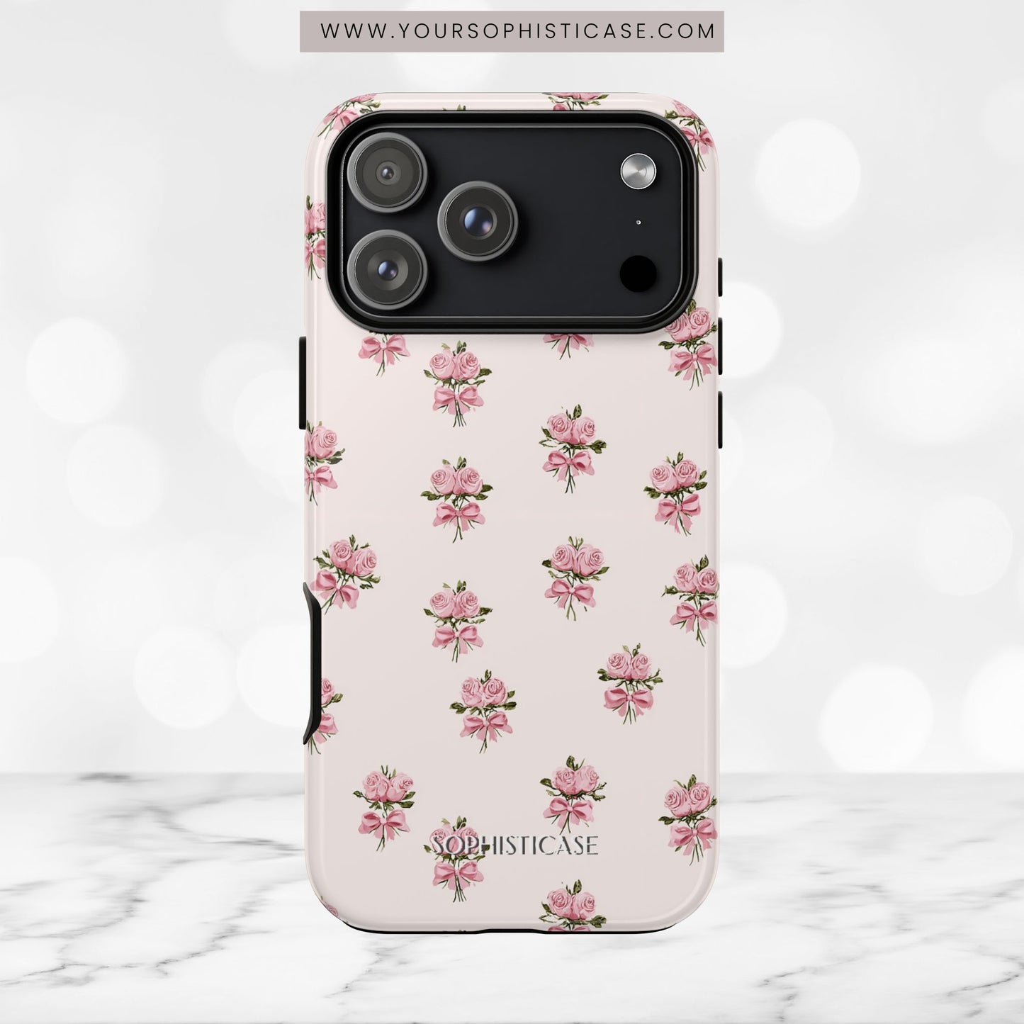 The Sweetest Thing in Coquette Rose Bouquet - iPhone Case