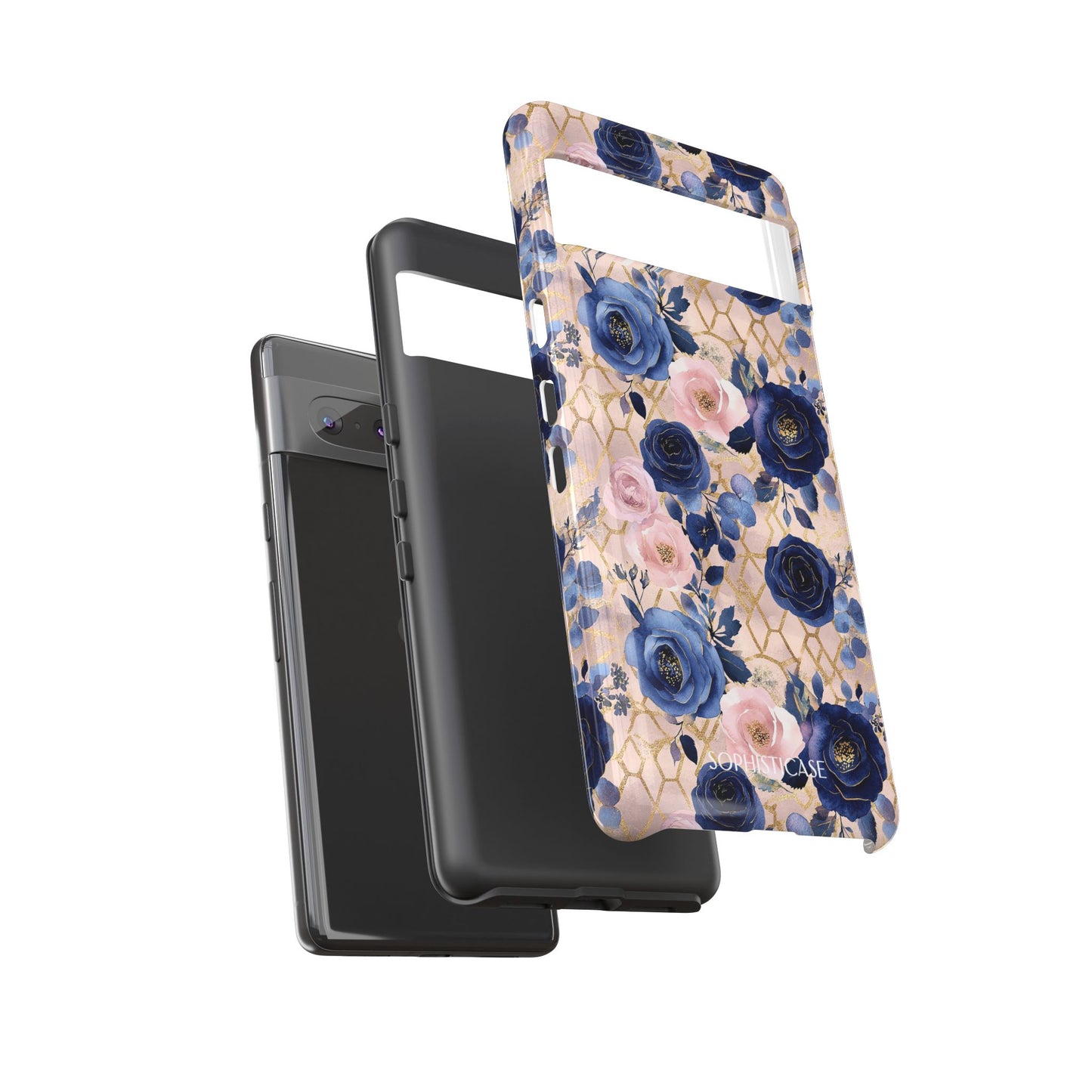 Royal Floral in Navy Blush - Tough Phone Case