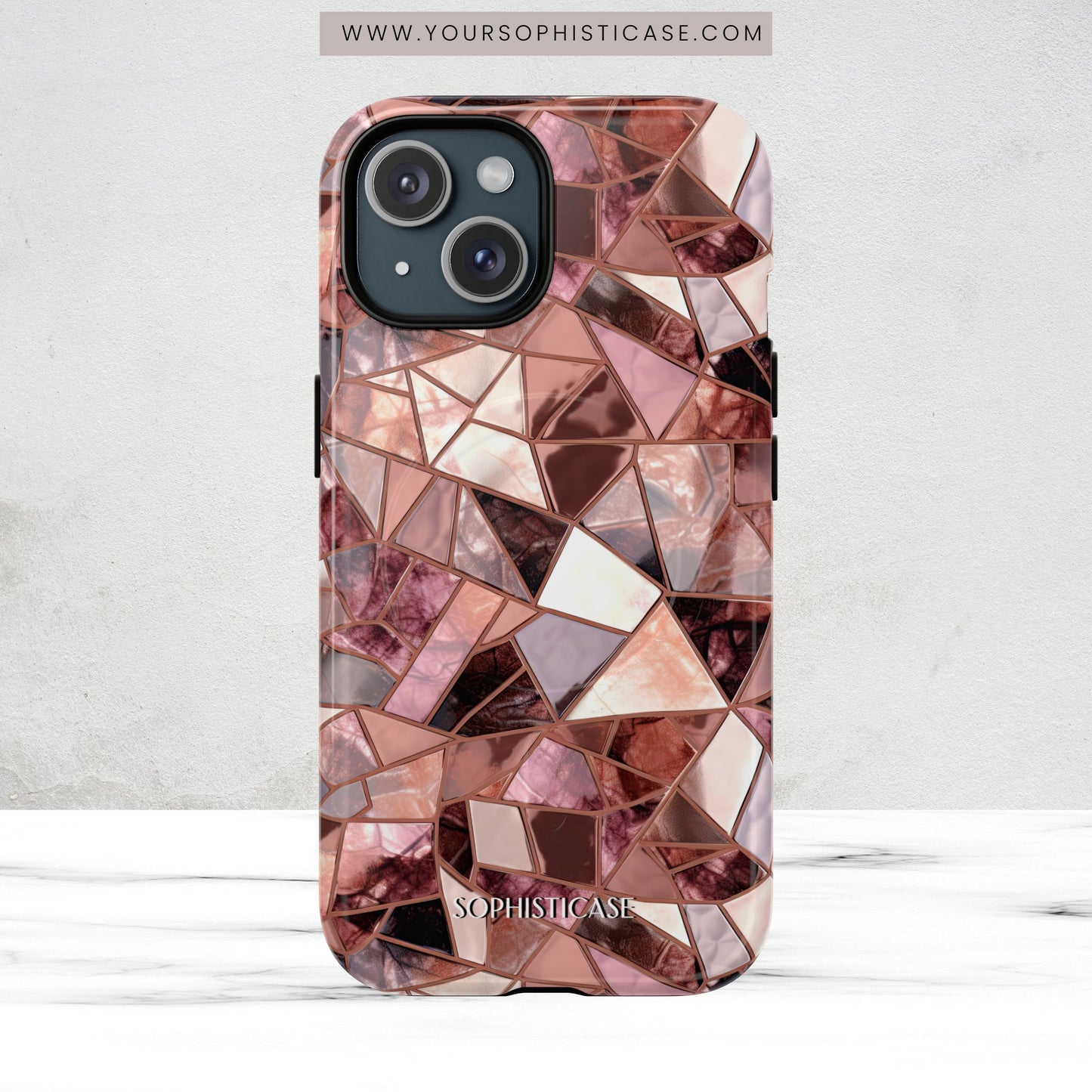 Rose' Runway in Merlot Mosaic - Magsafe Case