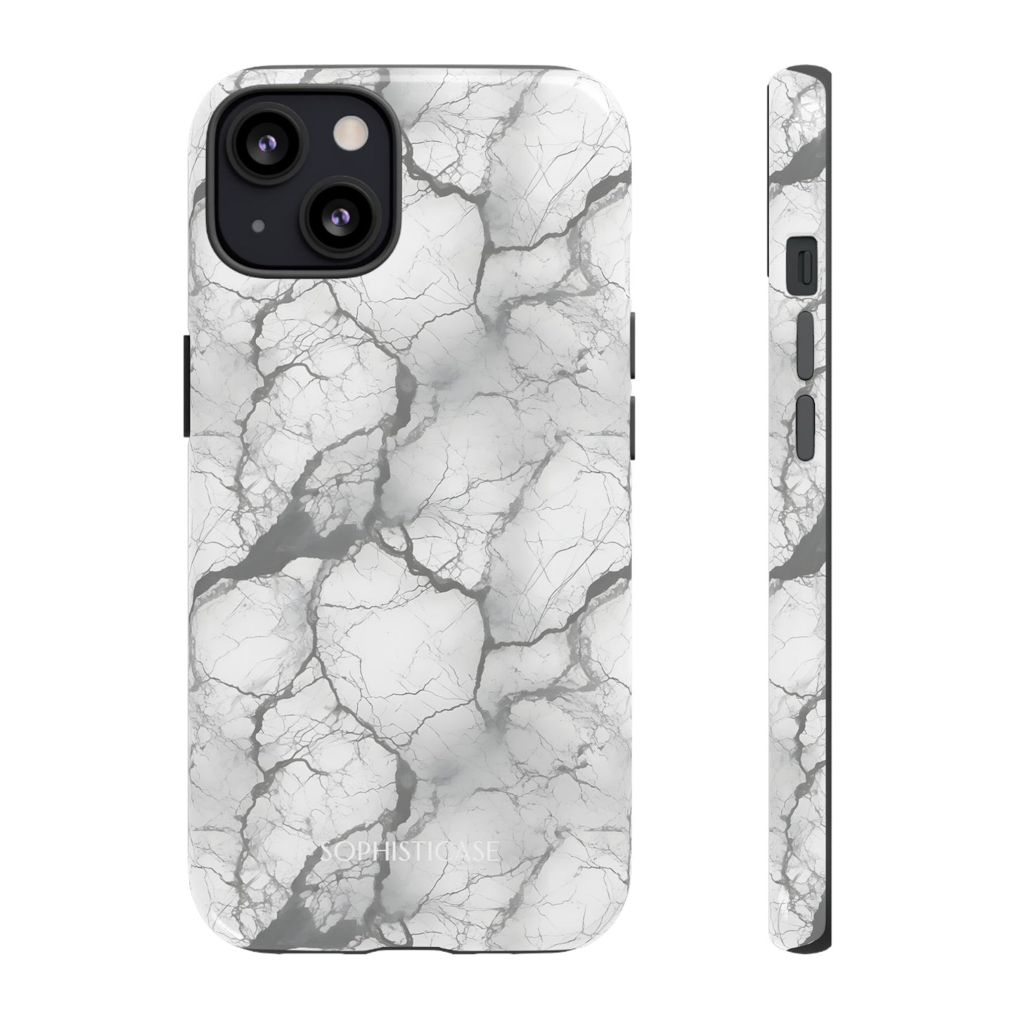 Marble Opulence in Charcoal Grey - iPhone Case