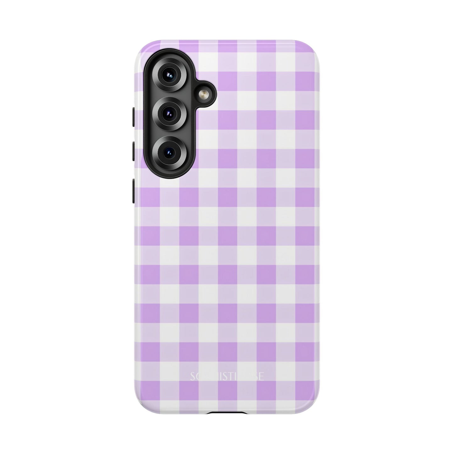 Gingham in Purple - Samsung Galaxy Case
