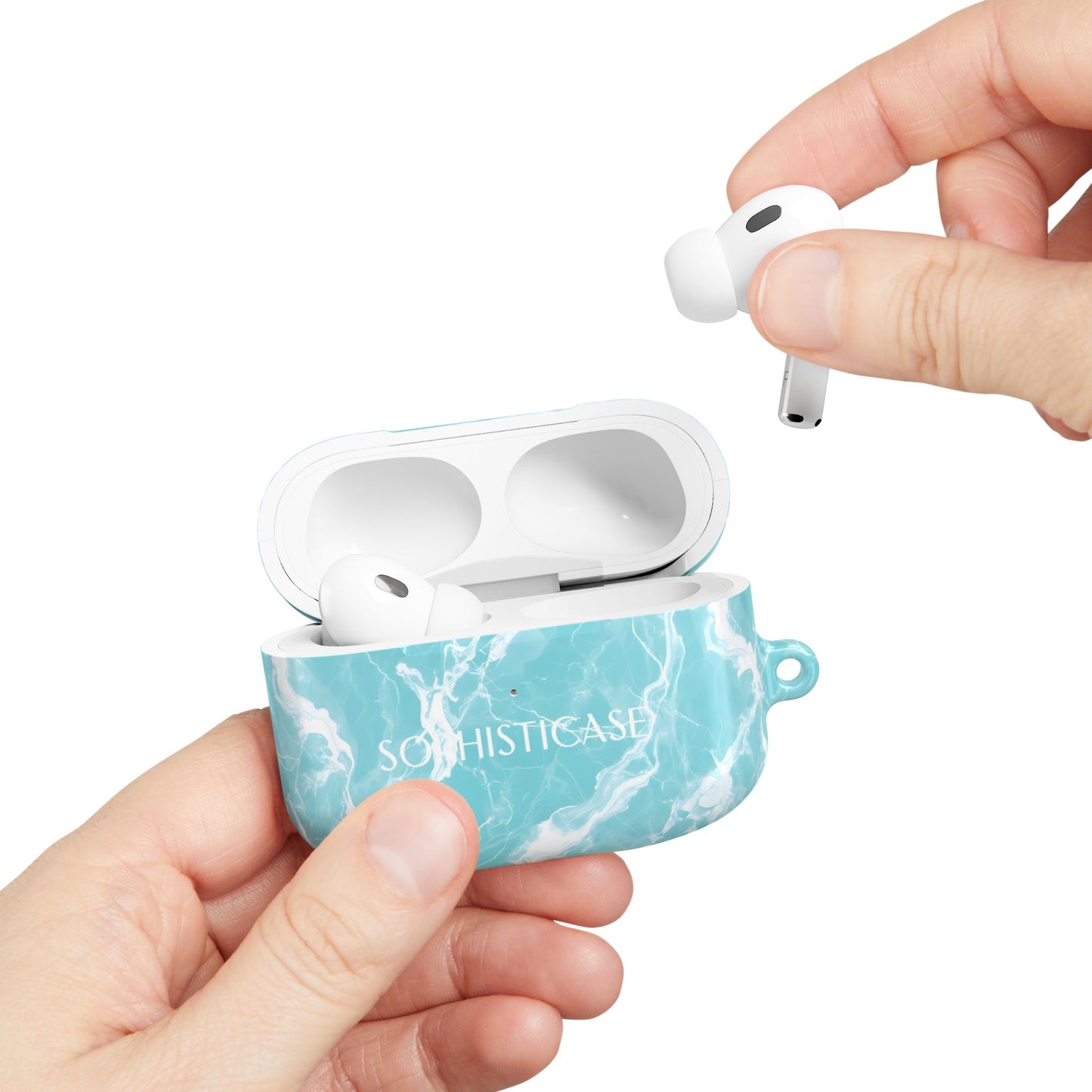 AirPod Cases - Marble Crush in Aqua