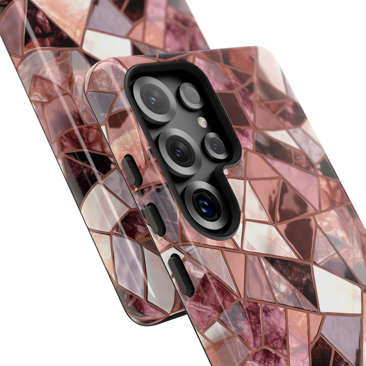 Rose' Runway in Merlot Mosaic - Tough Phone Case