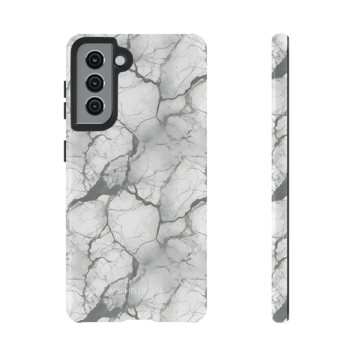Marble Opulence in Charcoal Grey - Tough Phone Case